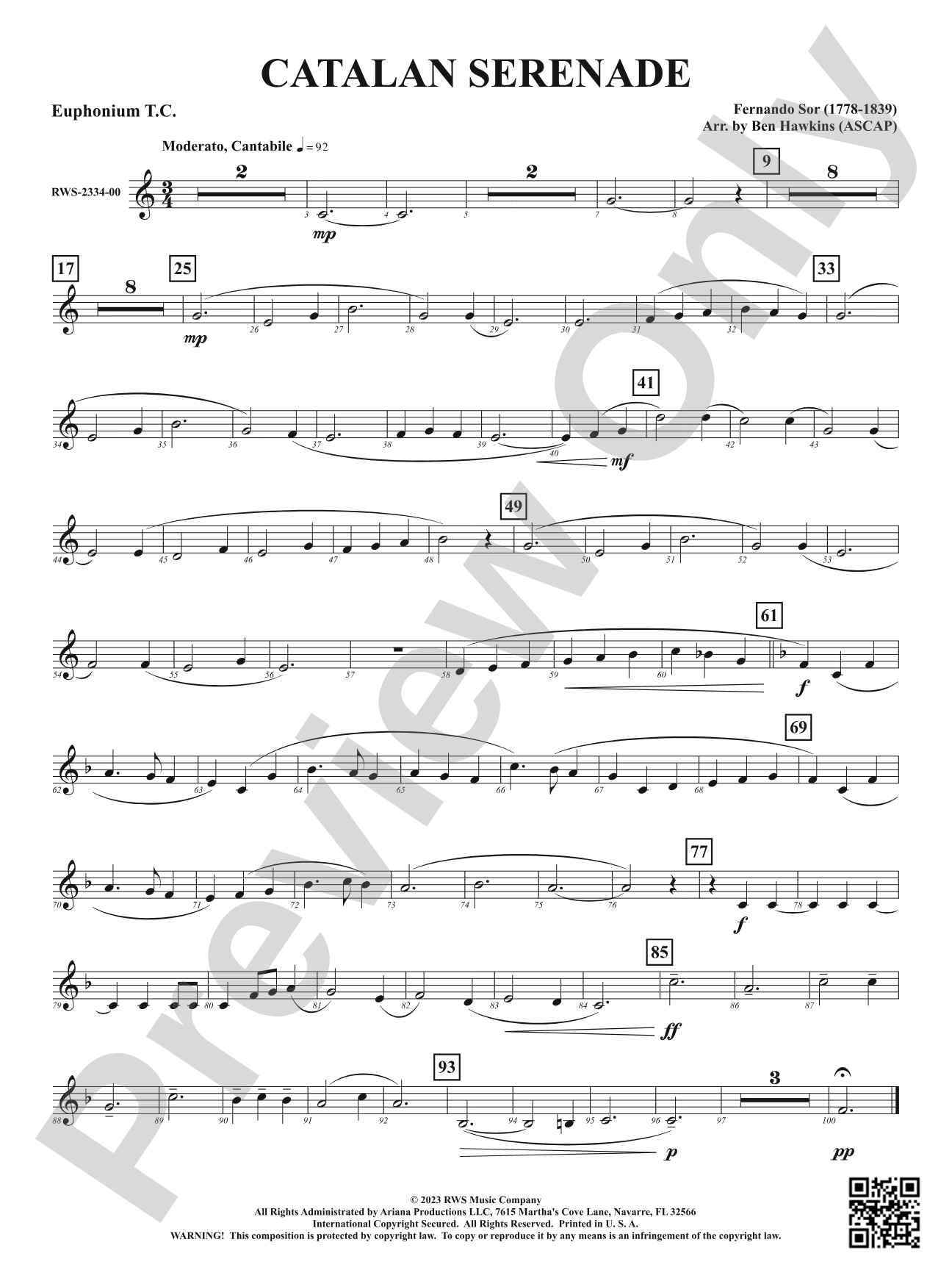 Catalan Serenade: Baritone T.C.