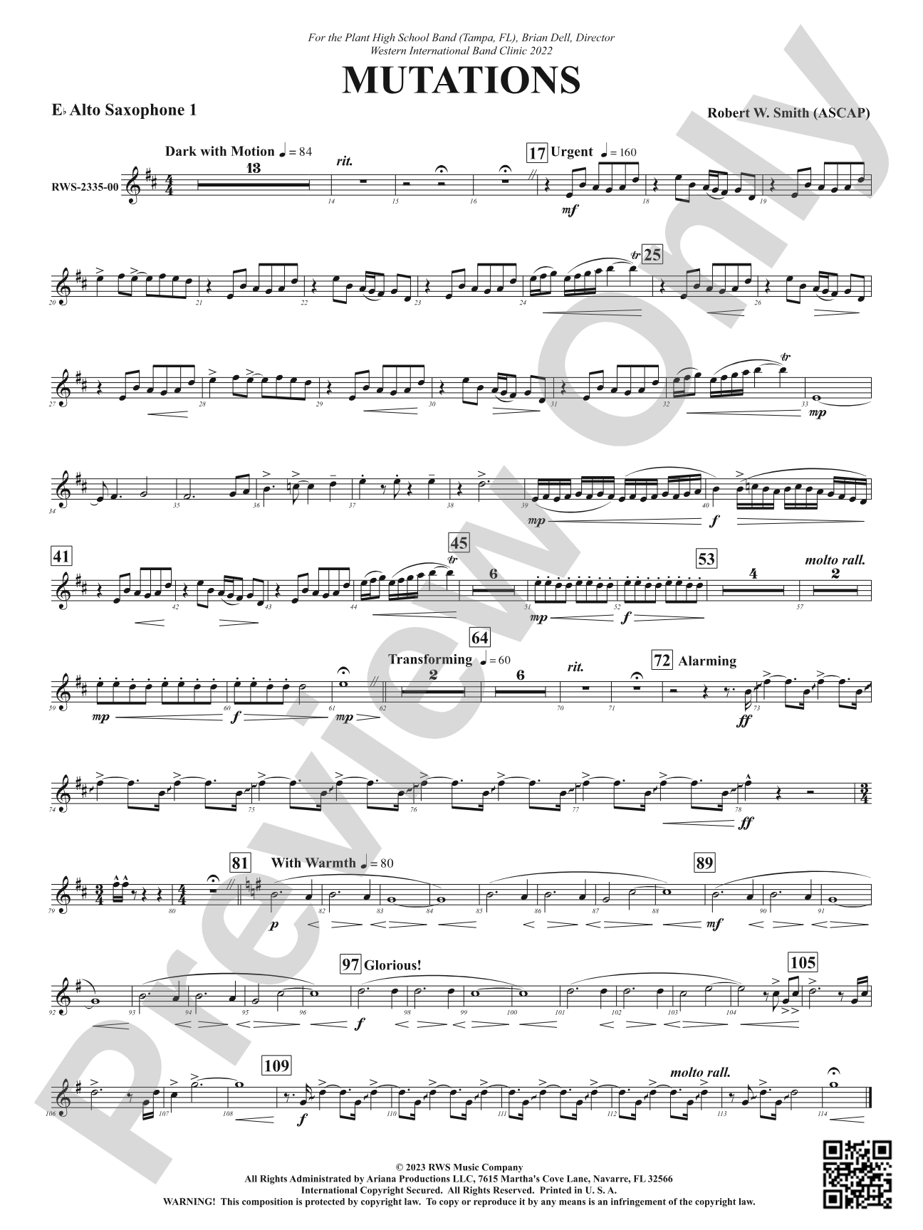 Mutations: 1st E-flat Alto Saxophone