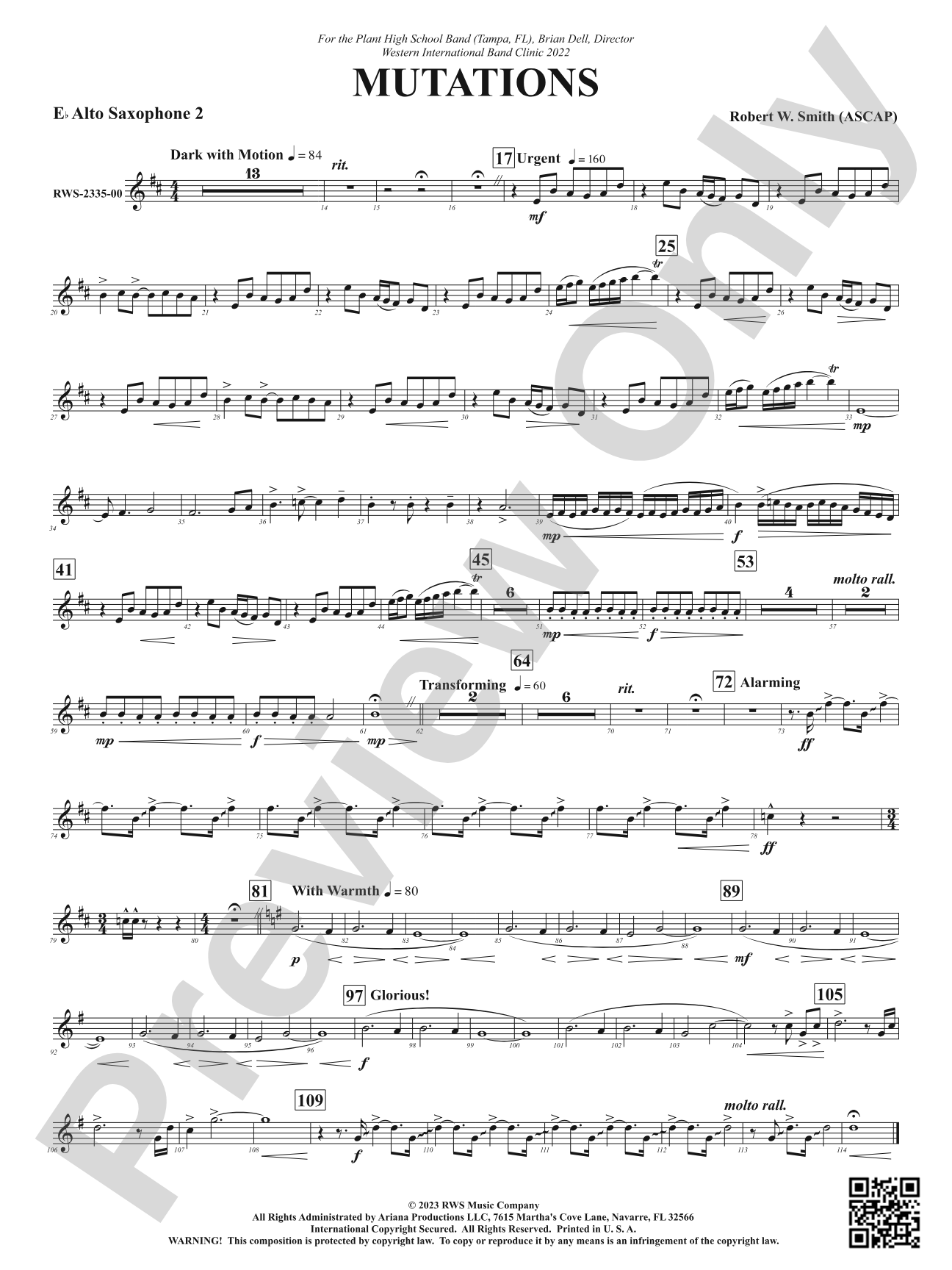 Mutations: 2nd E-flat Alto Saxophone