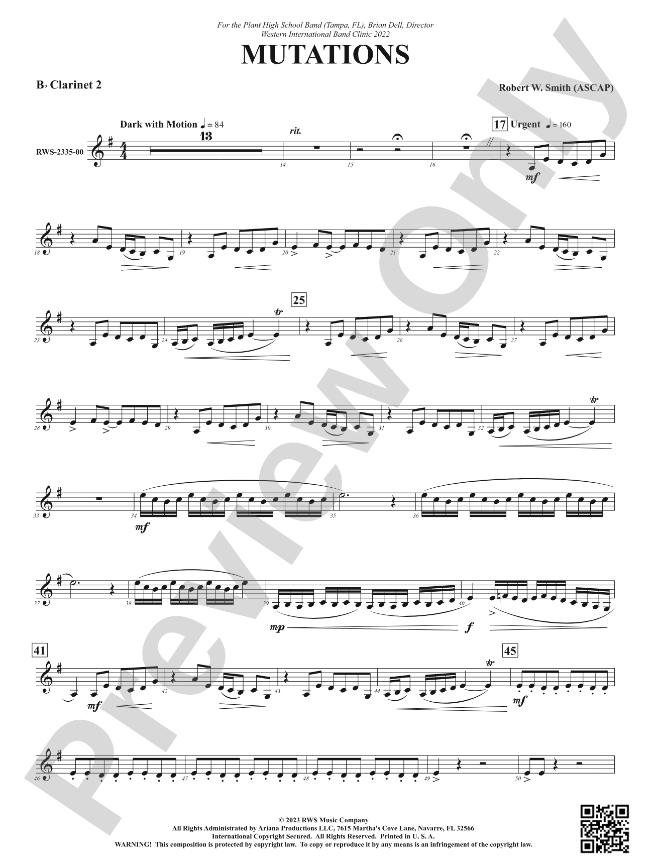 Mutations: 2nd B-flat Clarinet