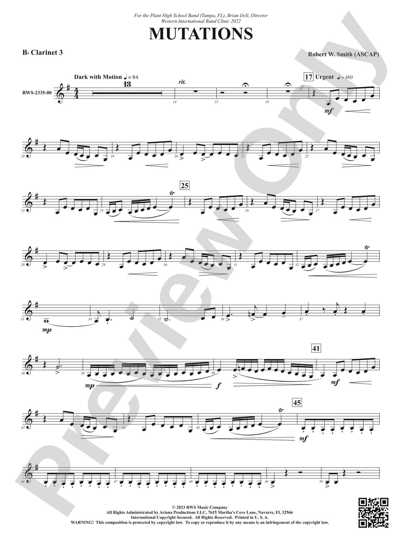 Mutations: 3rd B-flat Clarinet