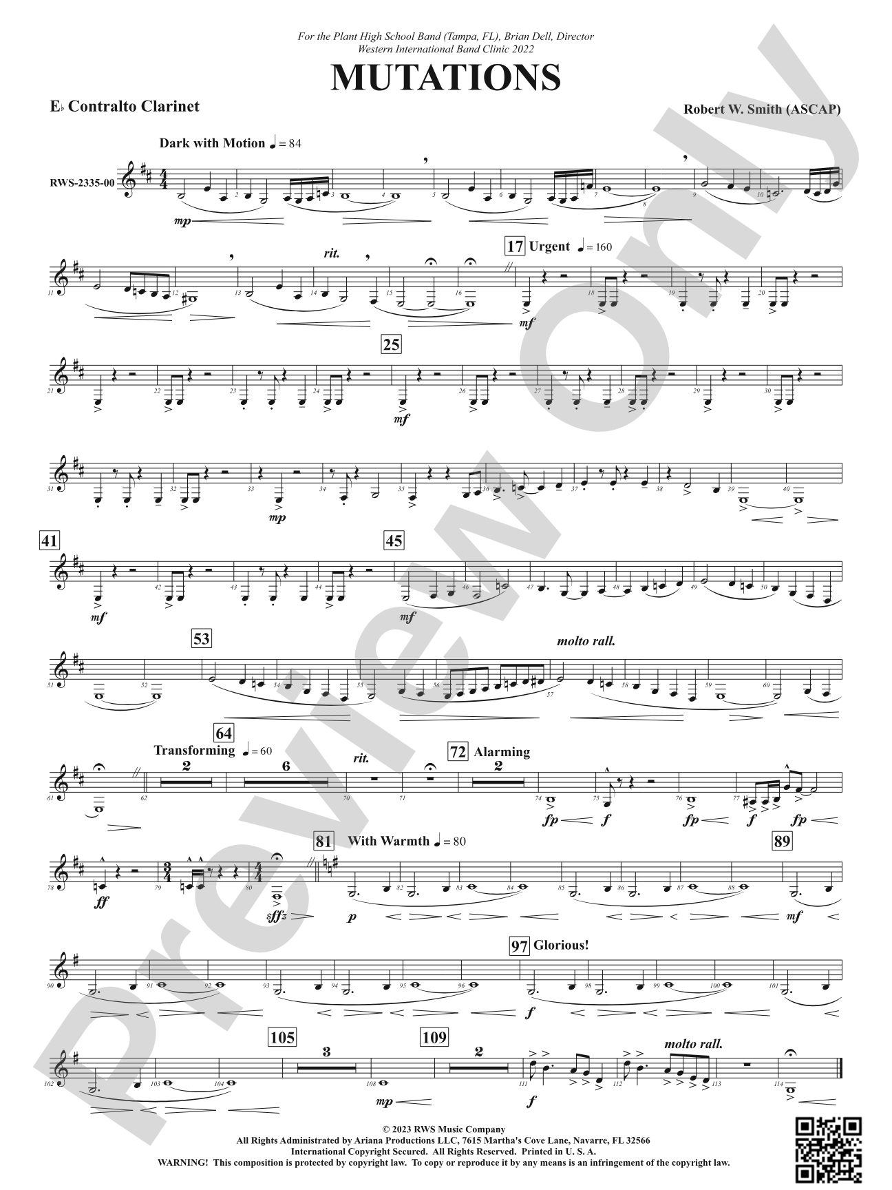 Mutations: E-flat Contra-Alto Clarinet