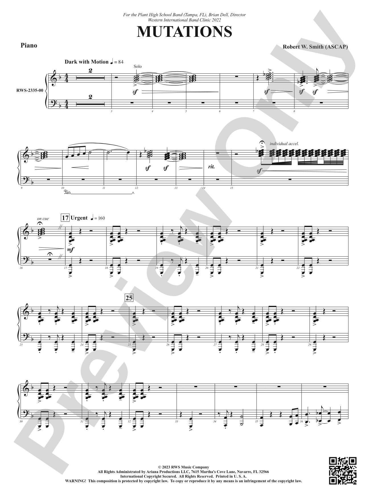 Mutations: Piano Accompaniment