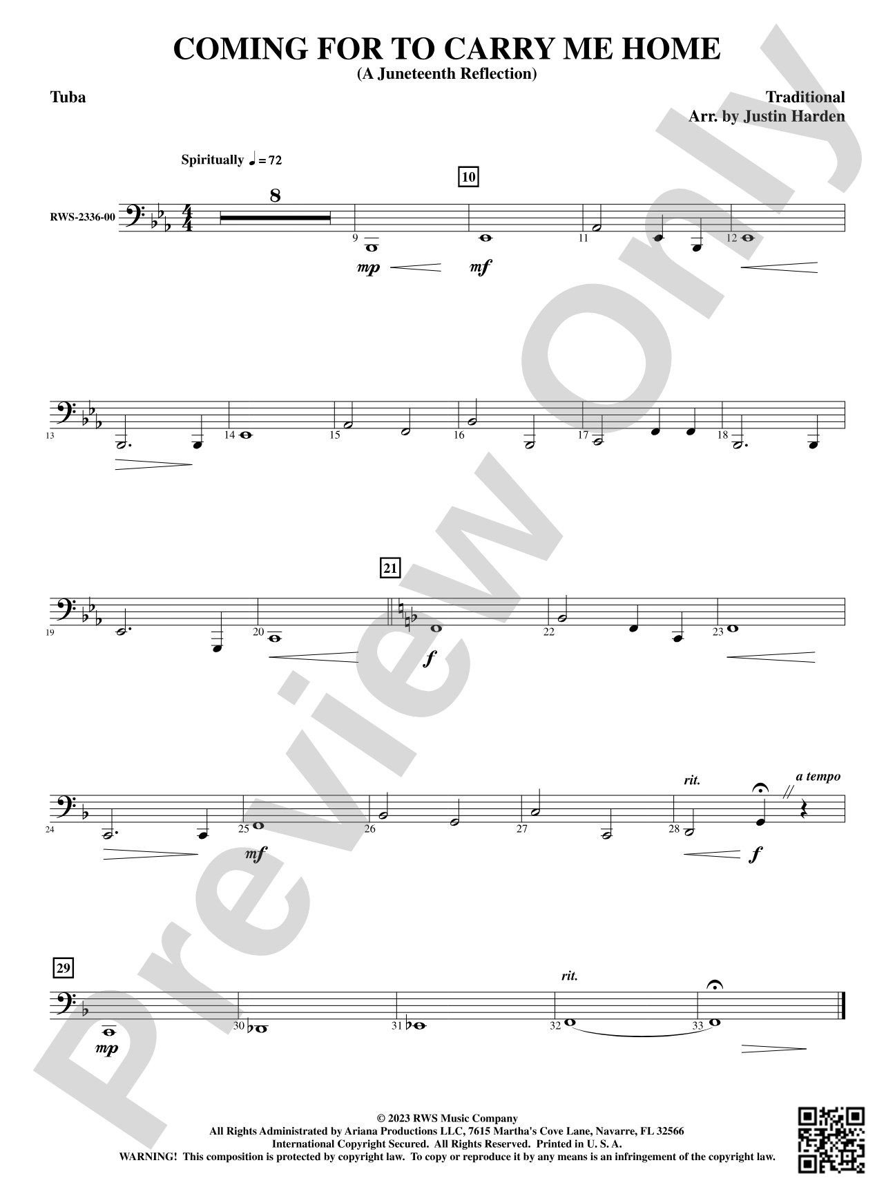 Coming for to Carry Me Home - A Juneteenth Reflection: Tuba