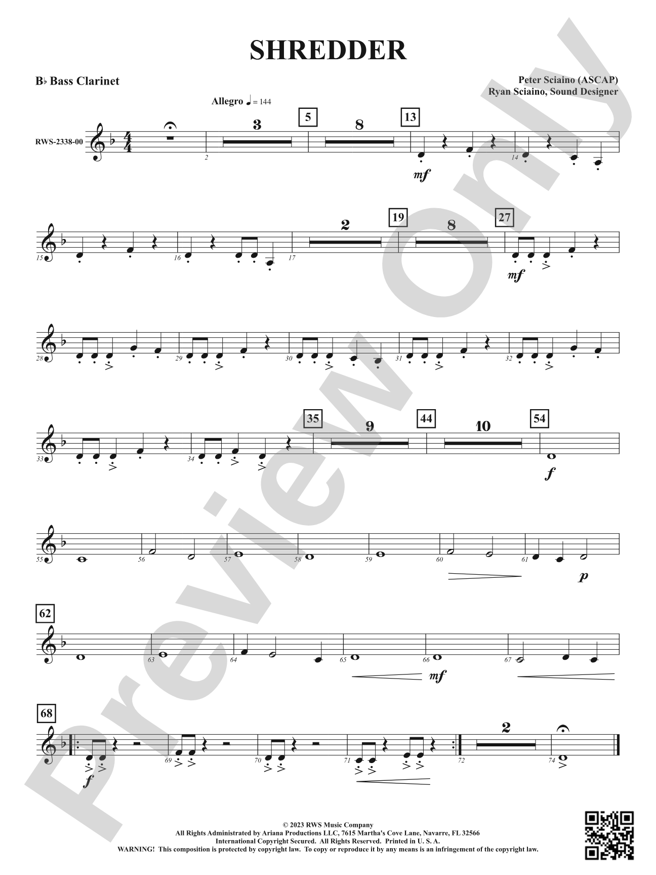 Shredder: B-flat Bass Clarinet