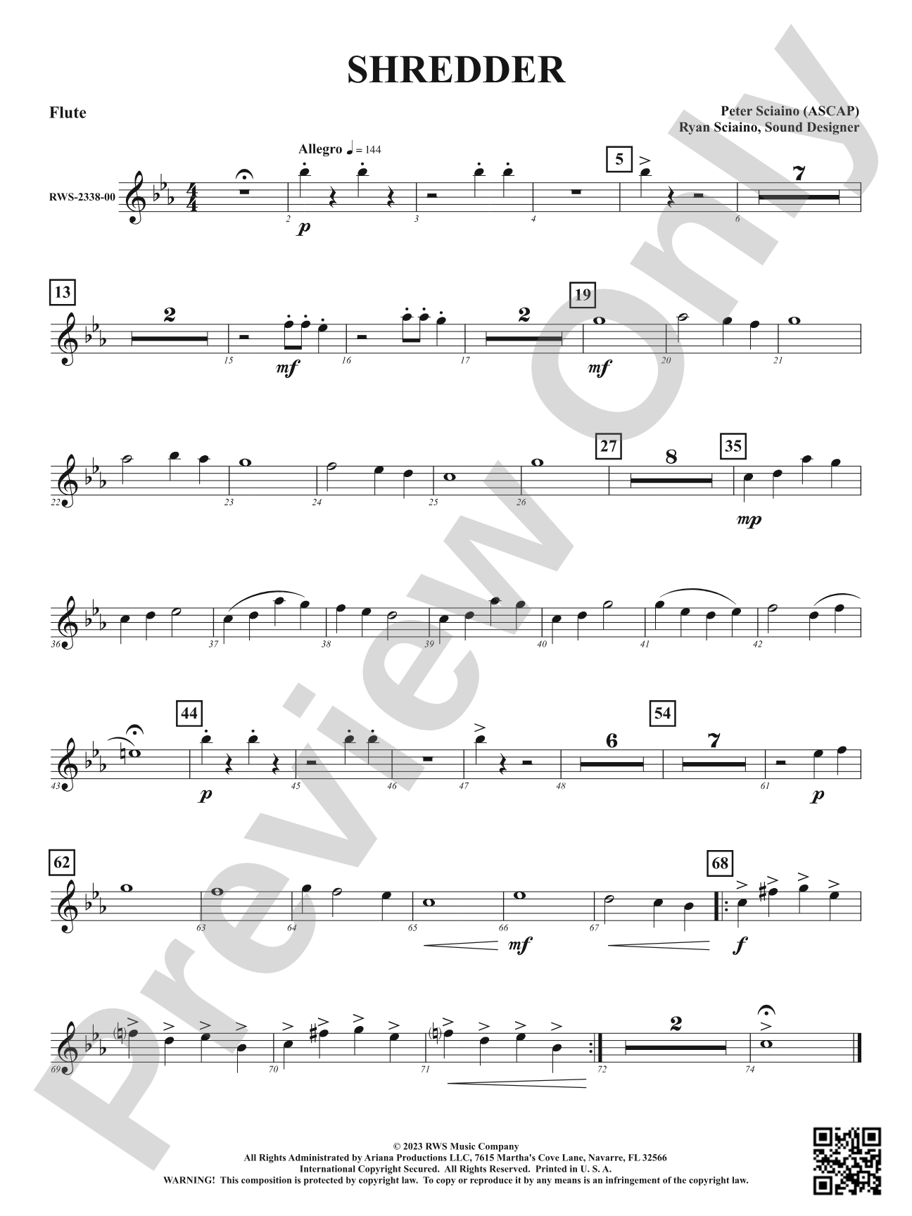 Shredder: 1st Flute