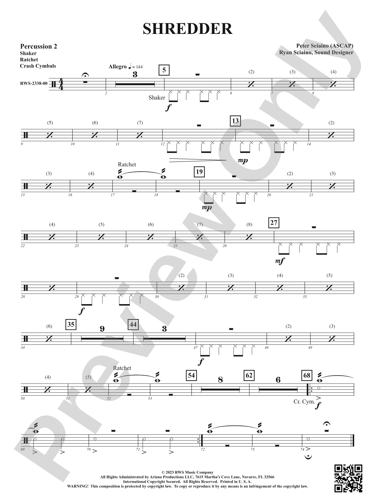 Shredder: 2nd Percussion