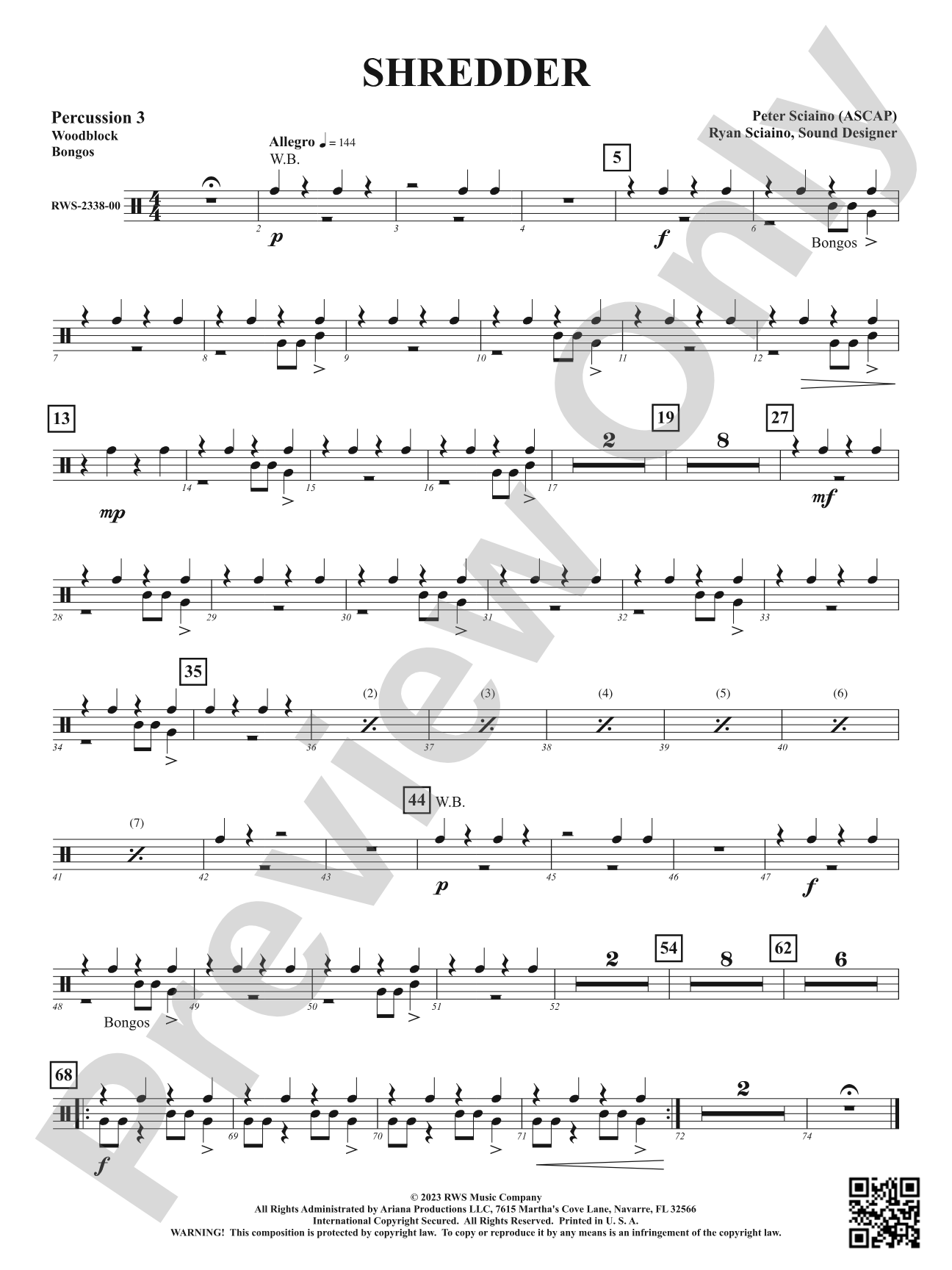 Shredder: 3rd Percussion