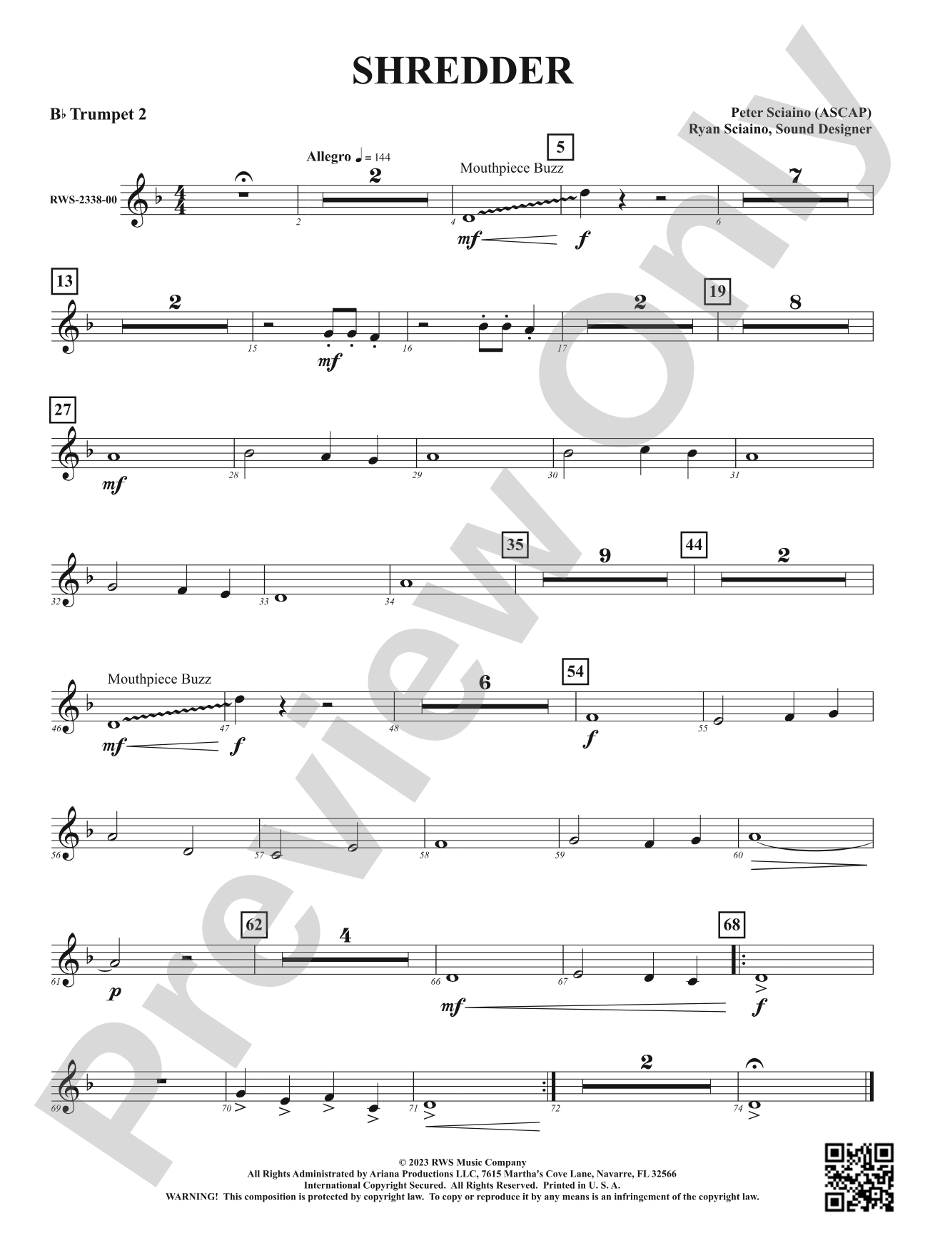 Shredder: 2nd B-flat Trumpet