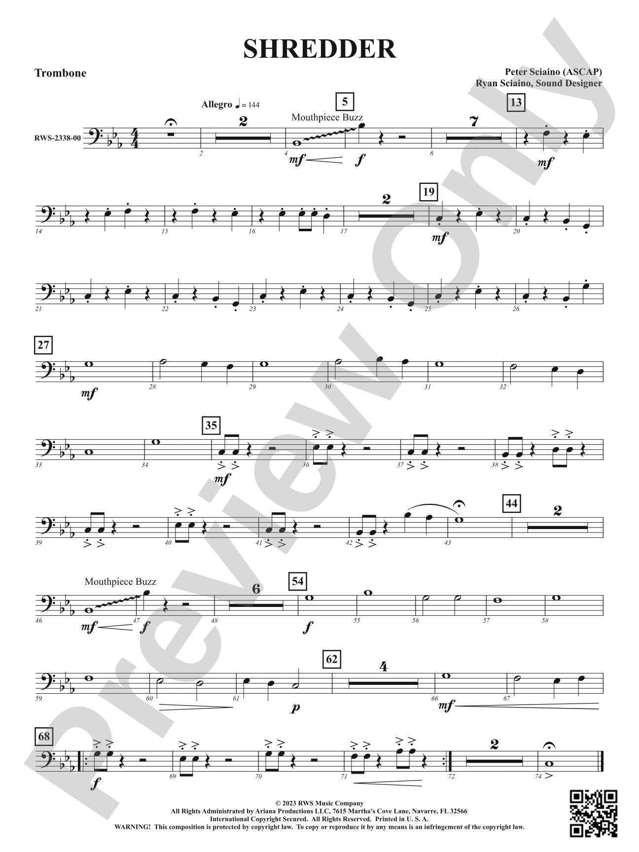 Shredder: 1st Trombone