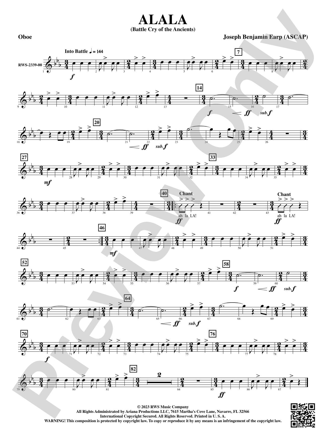 Alala - Battle Cry of the Ancients: Oboe
