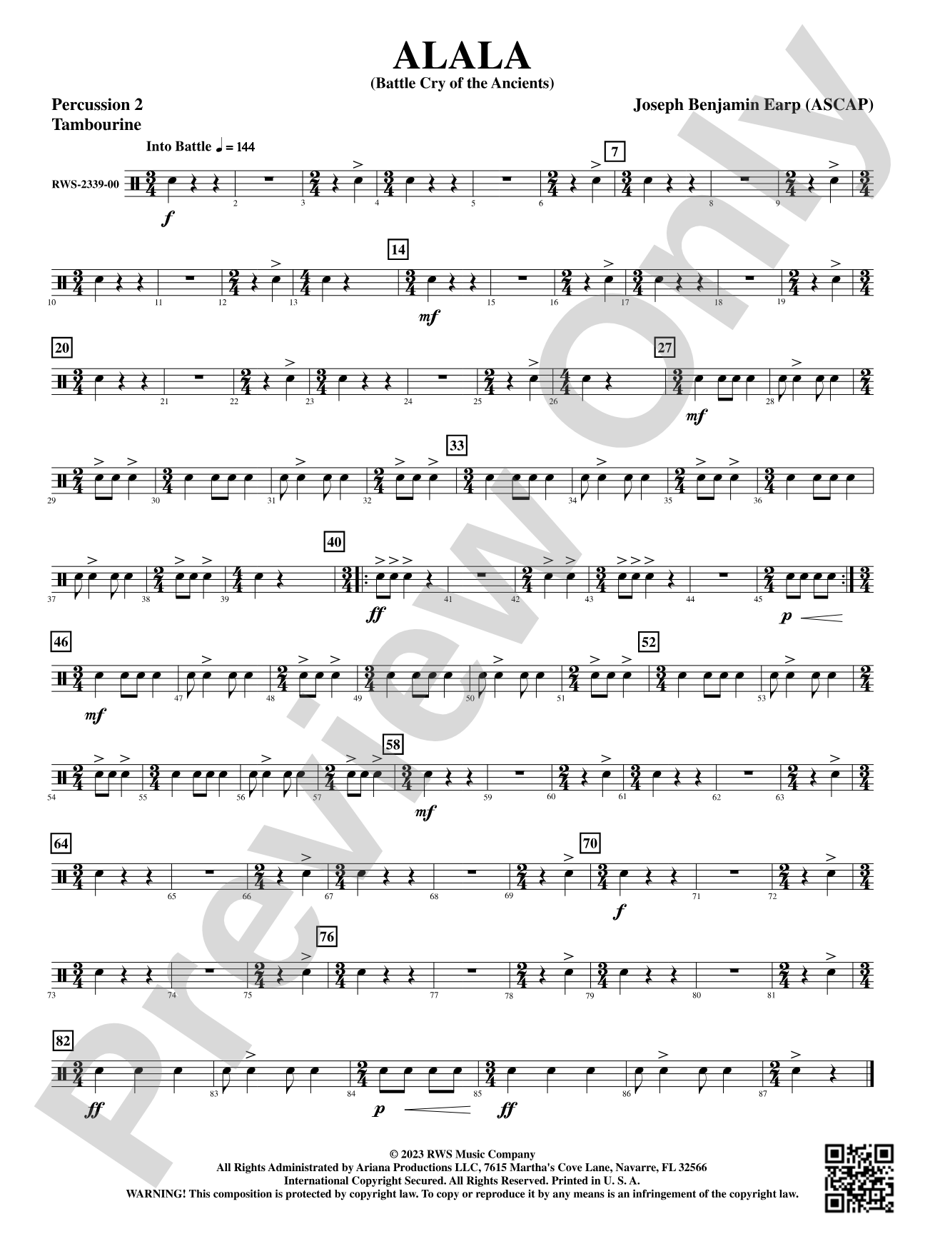 Alala - Battle Cry of the Ancients: 2nd Percussion