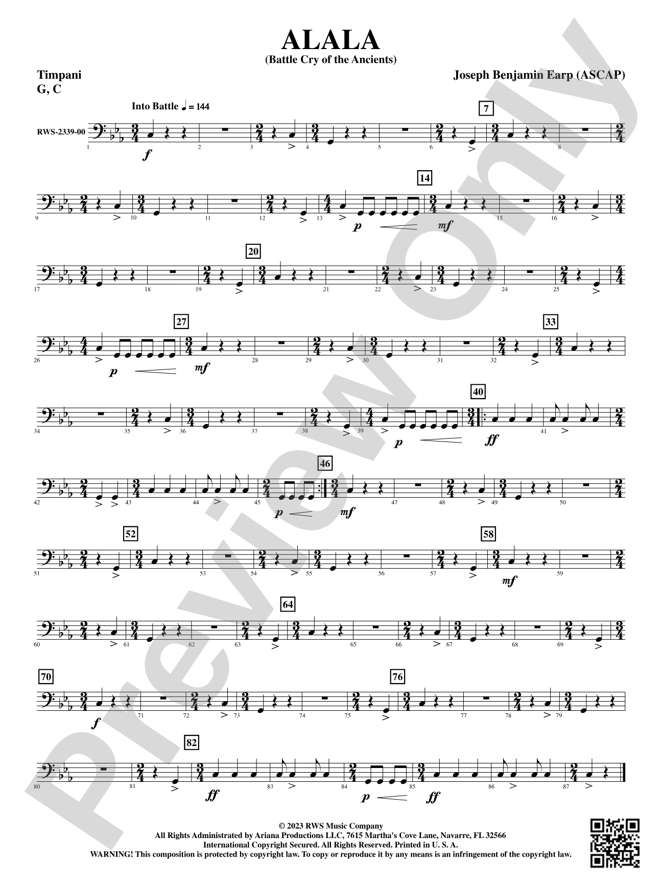 Alala - Battle Cry of the Ancients: Timpani