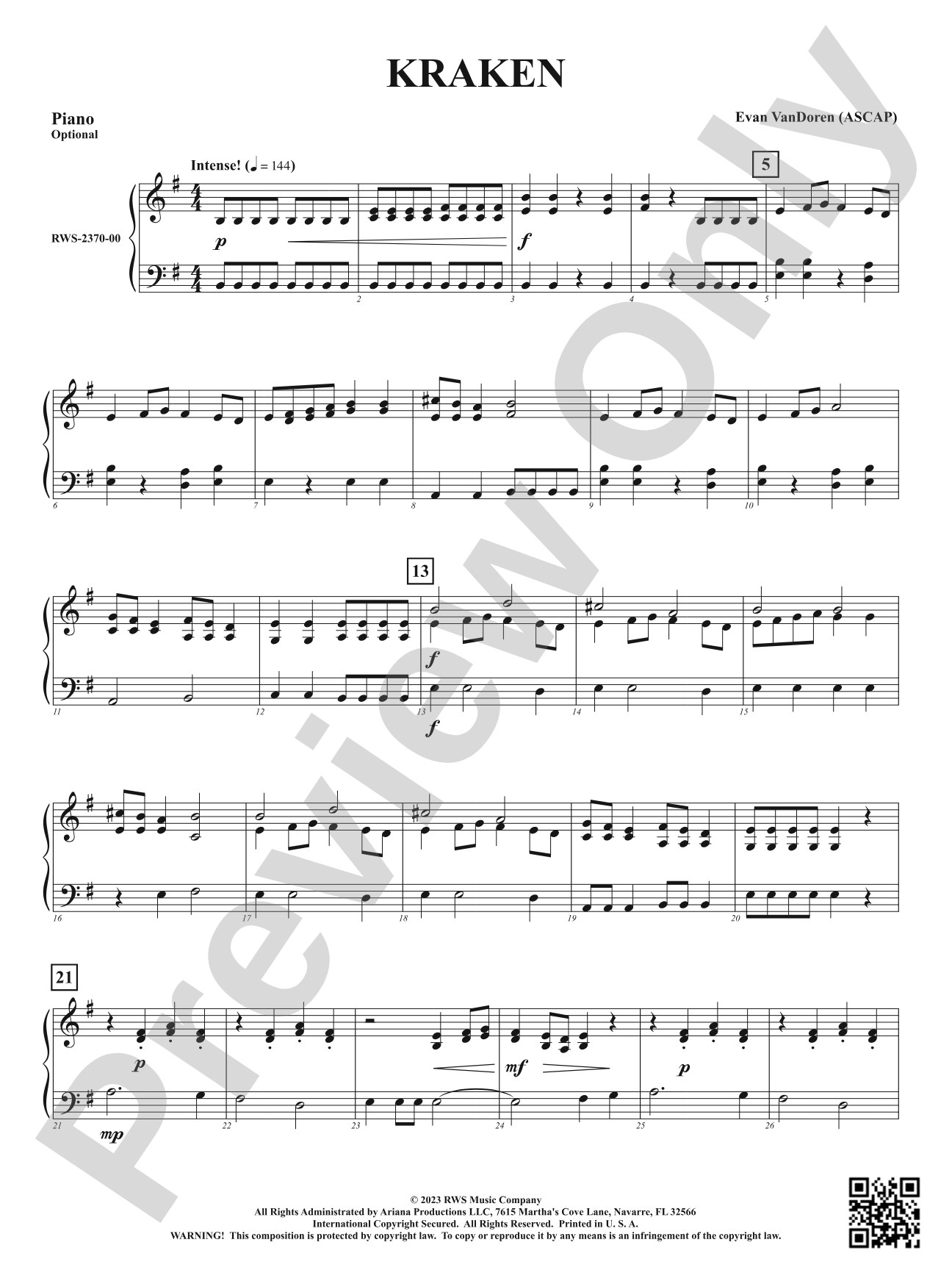 Kraken: Optional Piano