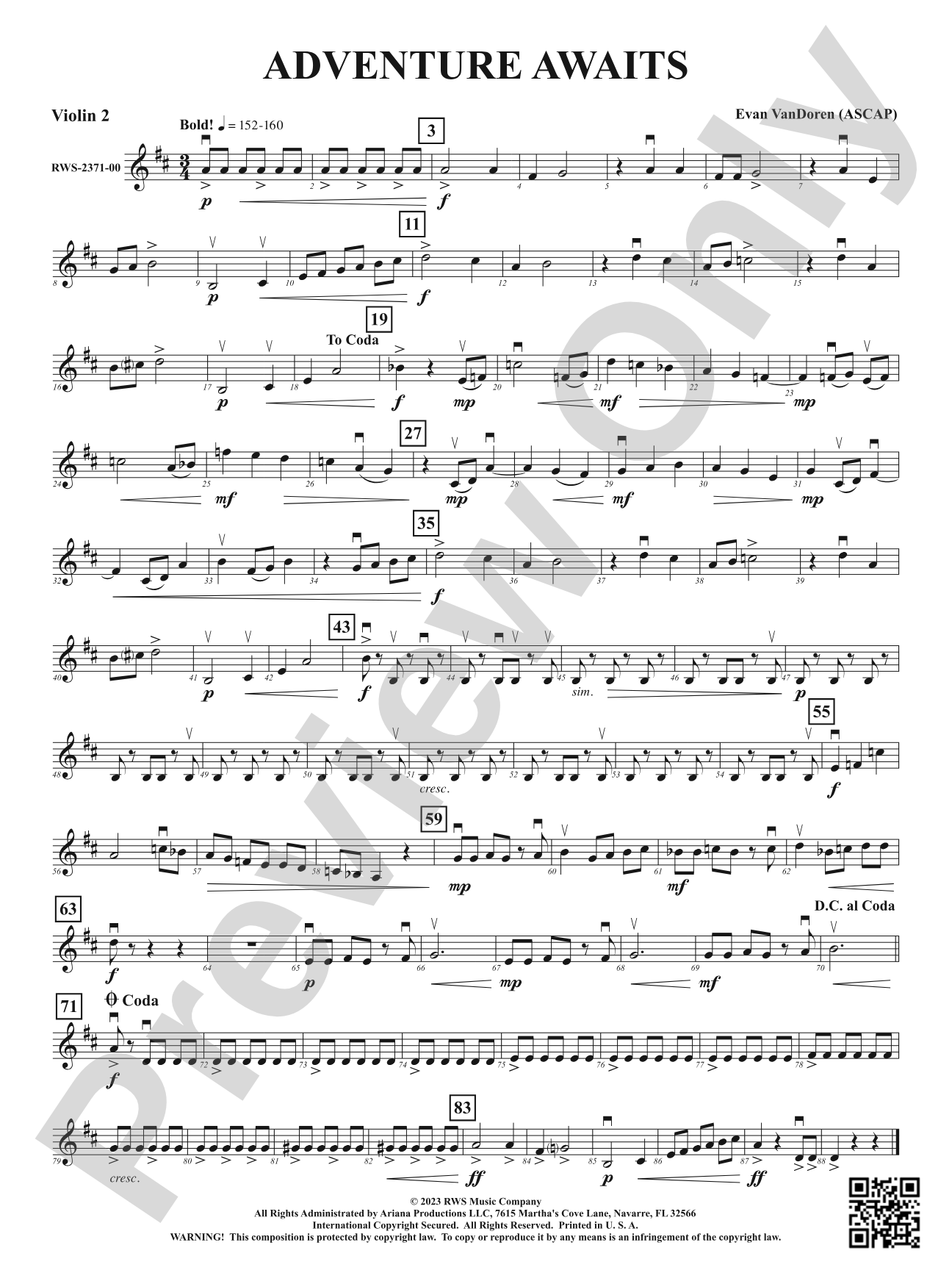 Adventure Awaits: 2nd Violin