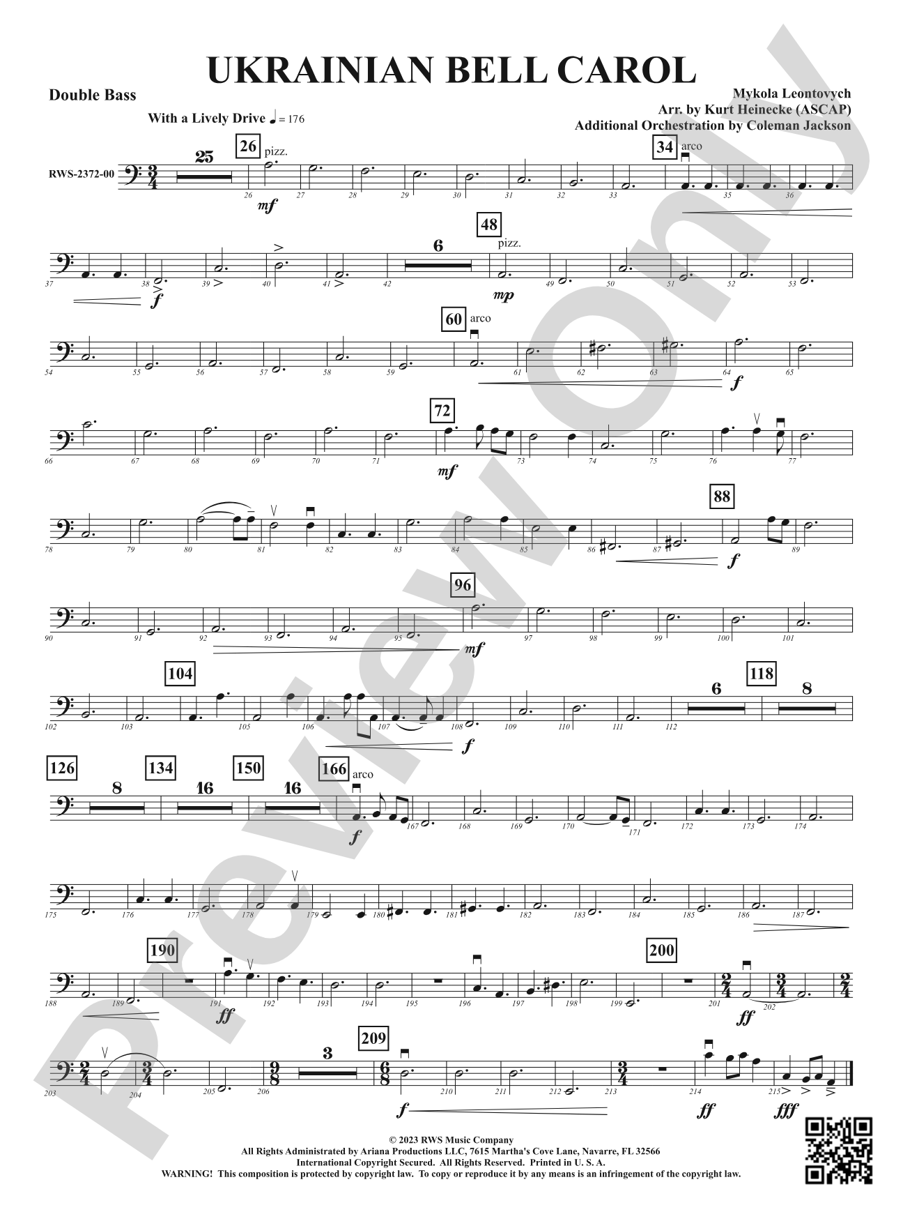 Ukrainian Bell Carol: String Bass