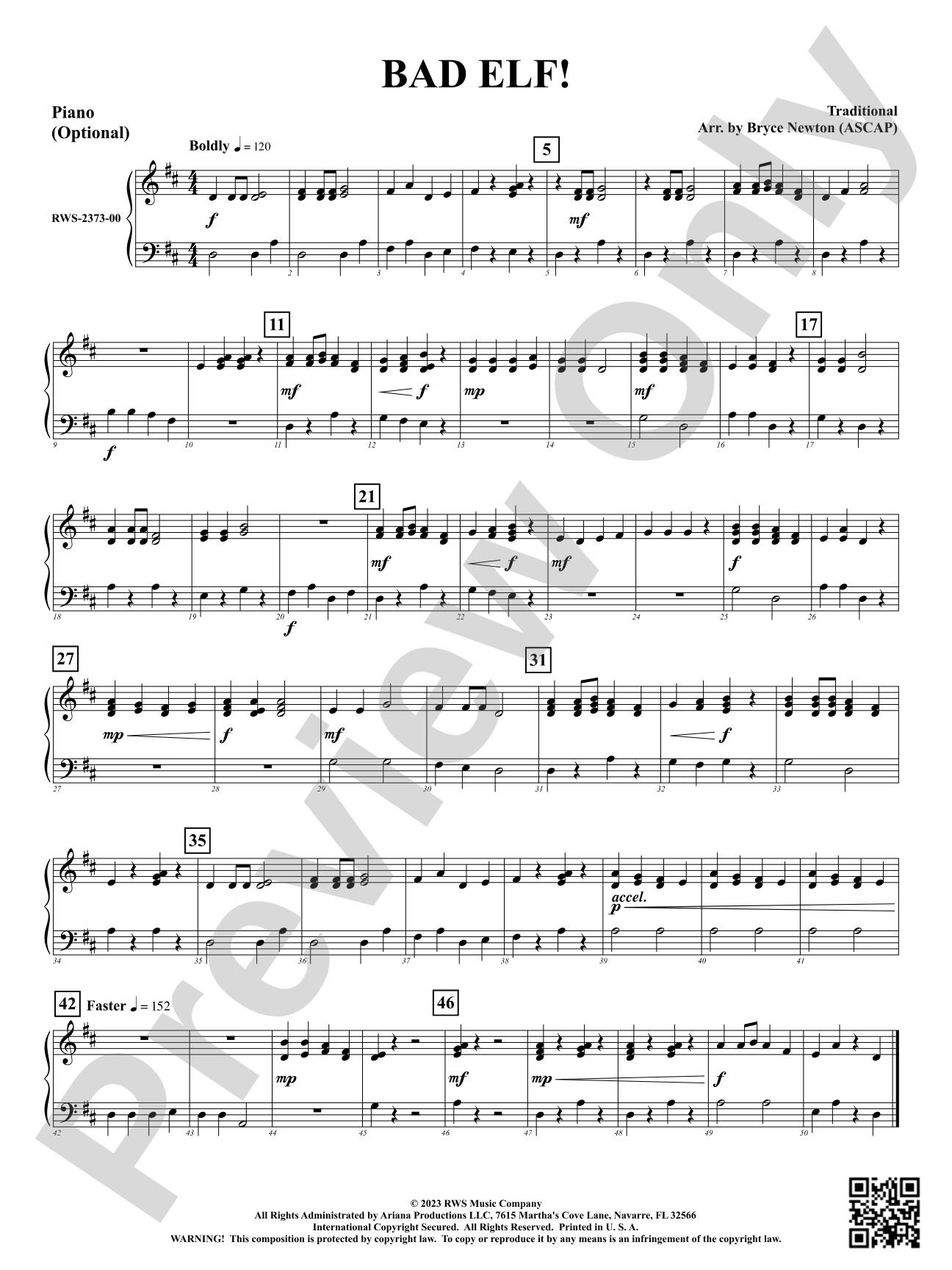 Bad Elf!: Optional Piano