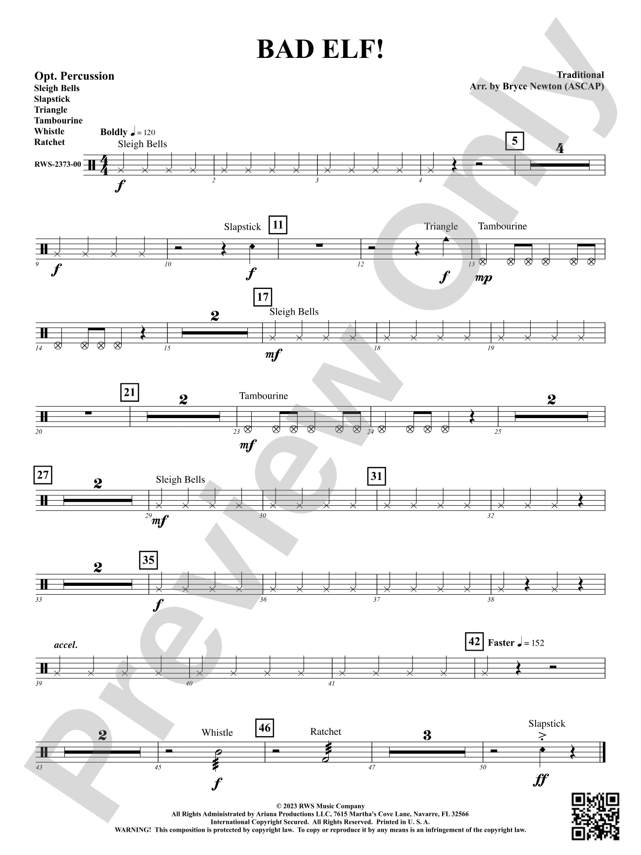 Bad Elf!: Optional Percussion 1