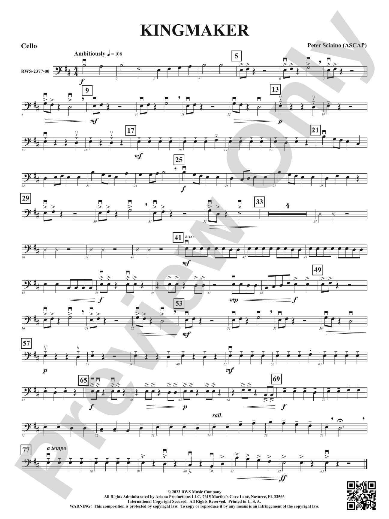 Kingmaker: Cello