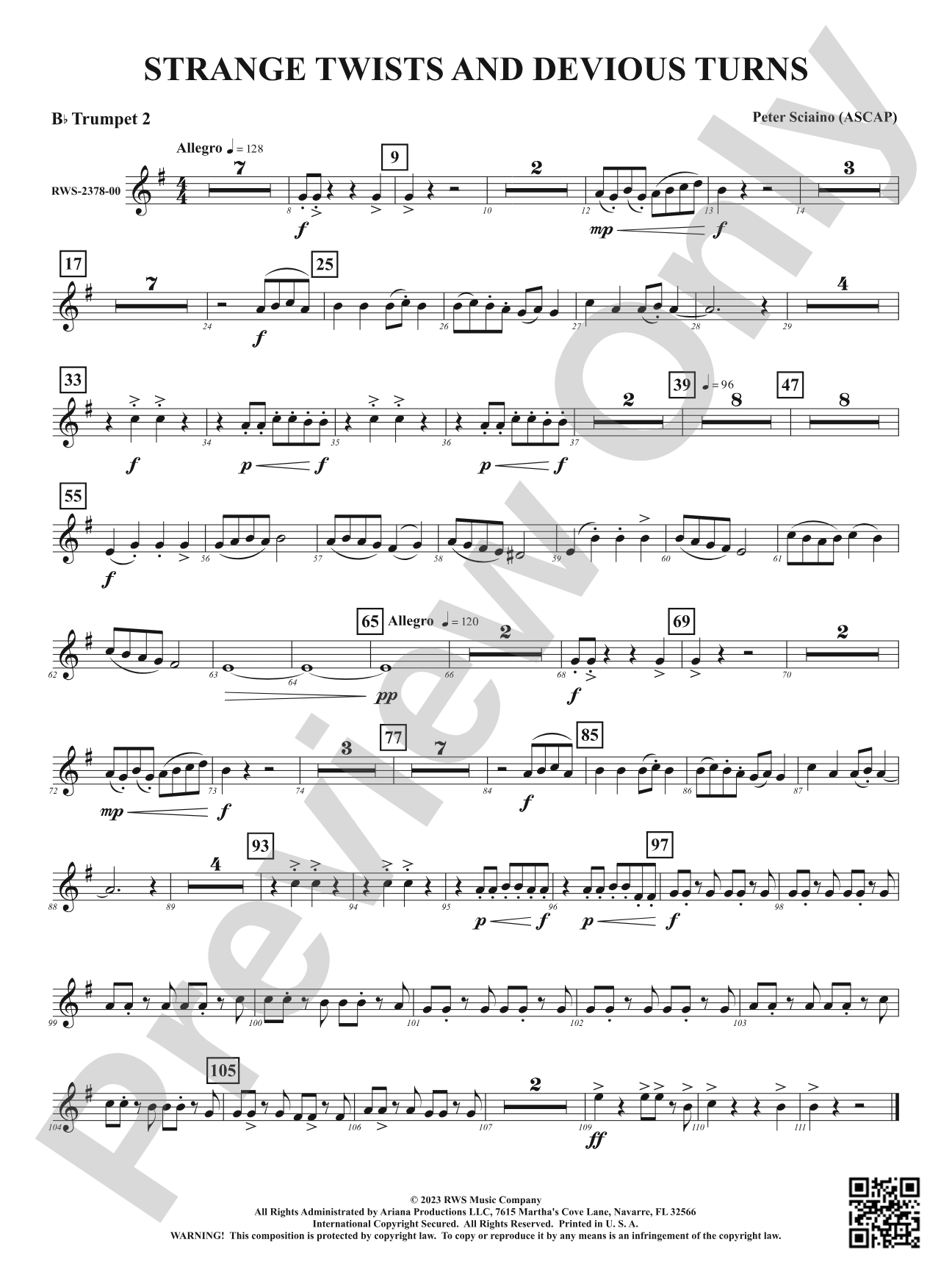 Strange Twists and Devious Turns: 2nd B-flat Trumpet