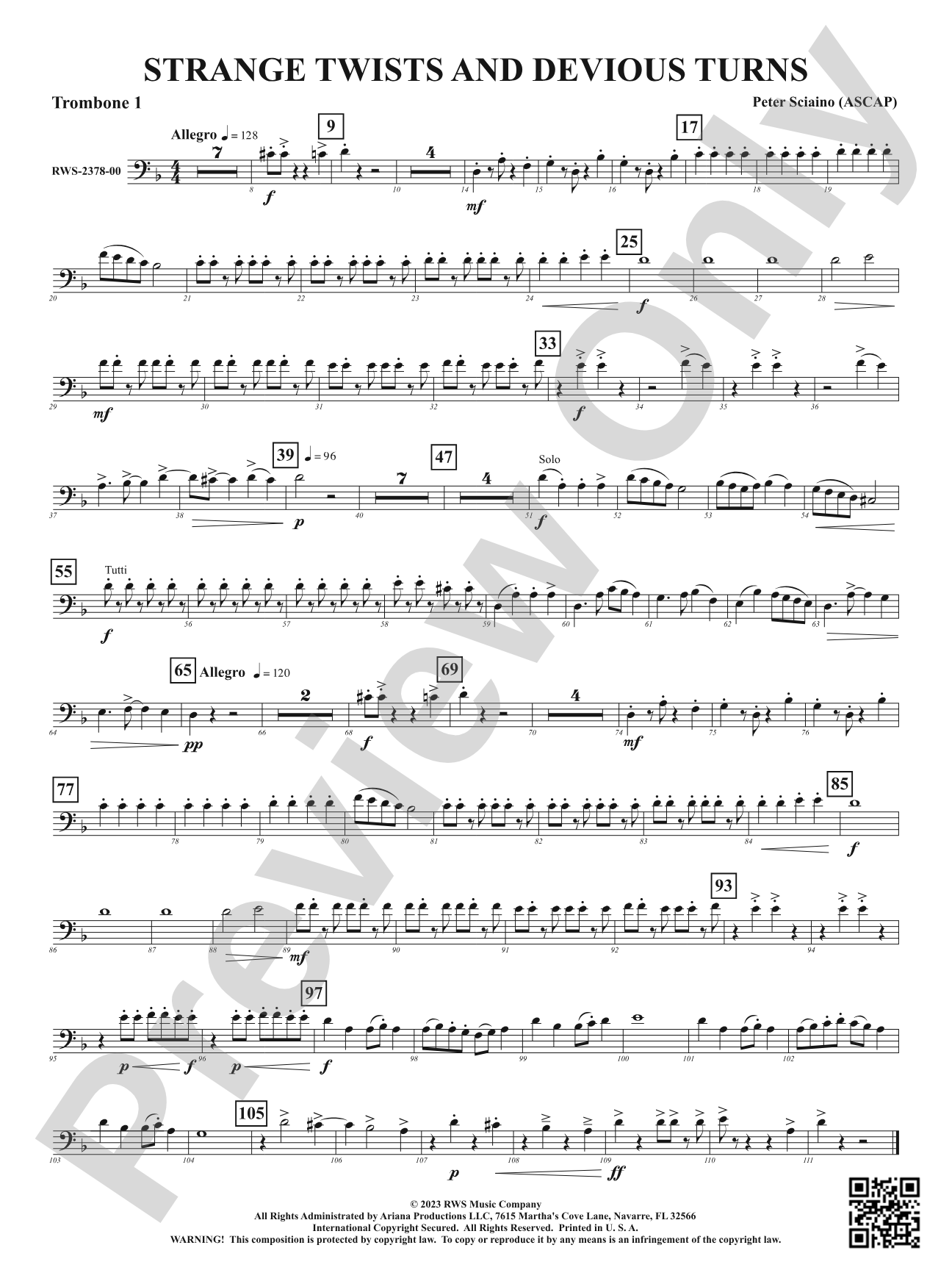 Strange Twists and Devious Turns: 1st Trombone