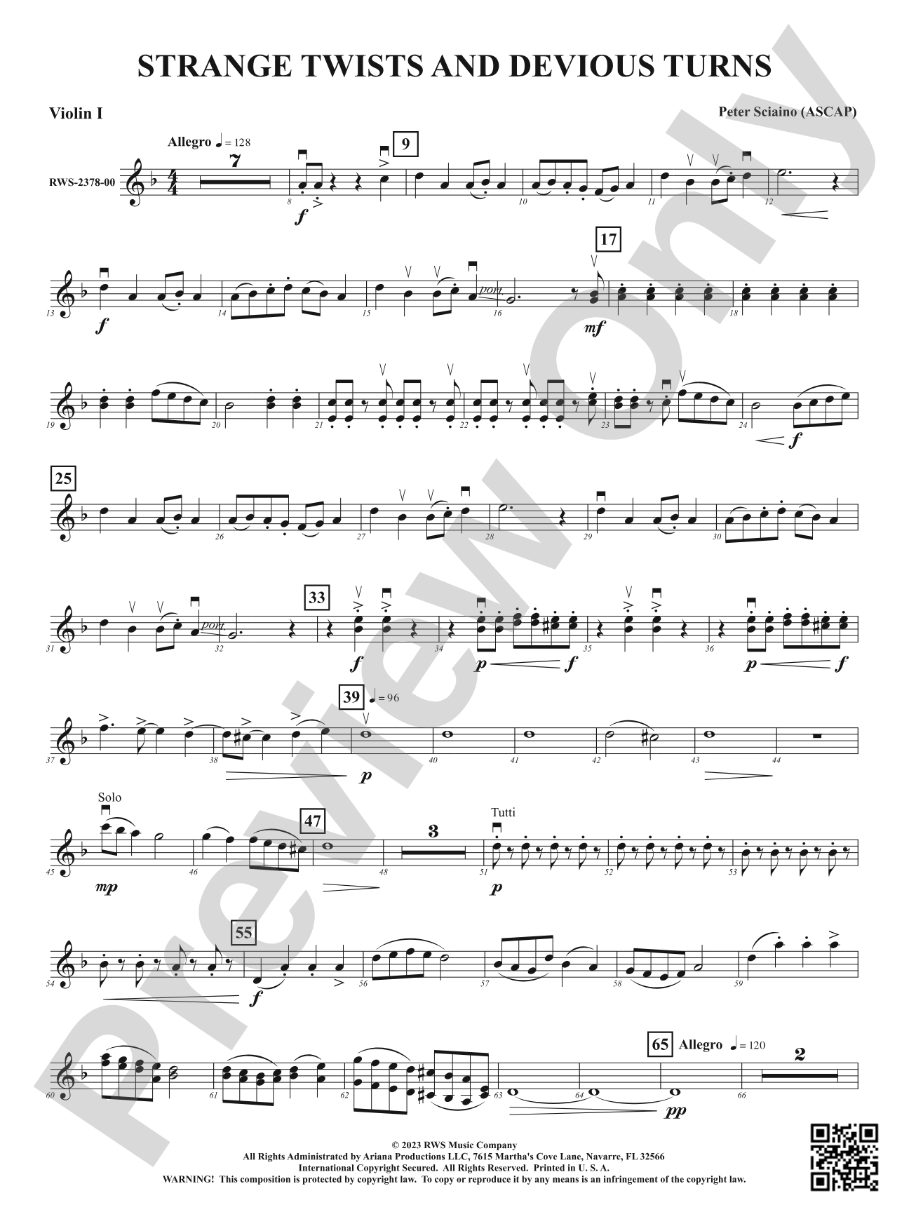 Strange Twists and Devious Turns: 1st Violin