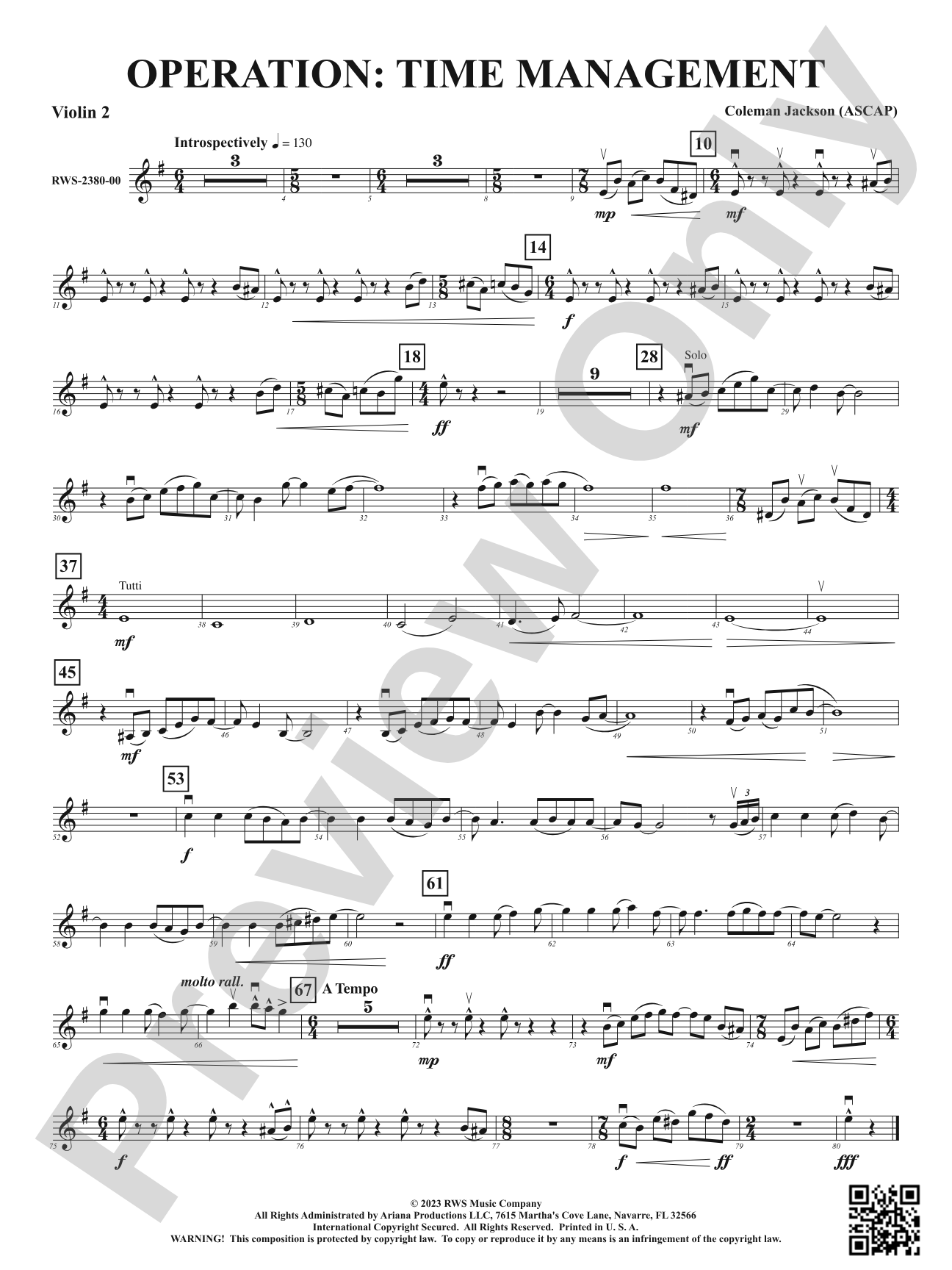 Operation: Time Management: 2nd Violin