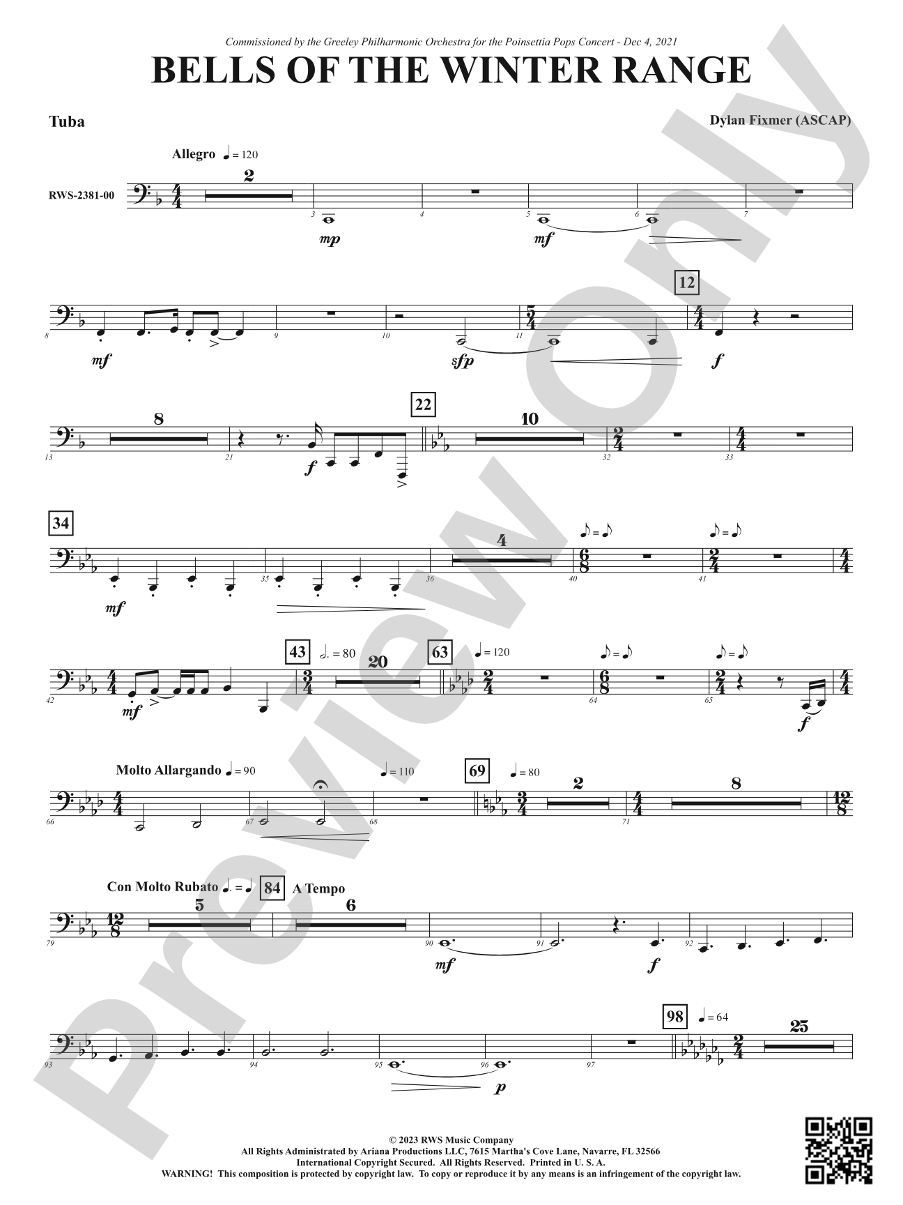 Bells of the Winter Range: Tuba