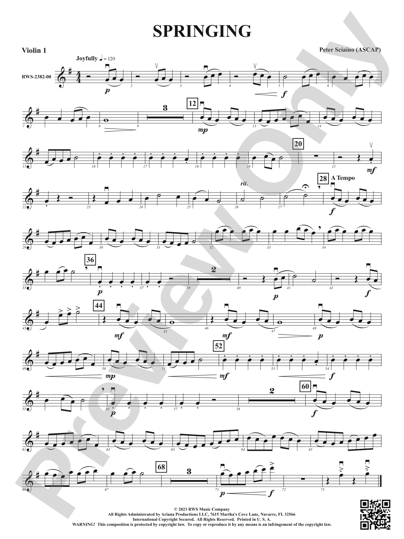 Springing: 1st Violin