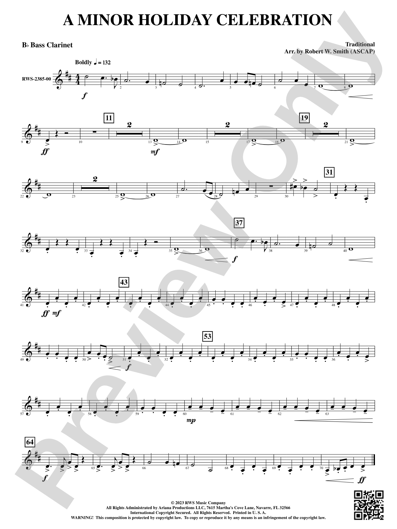 A Minor Holiday Celebration: B-flat Bass Clarinet