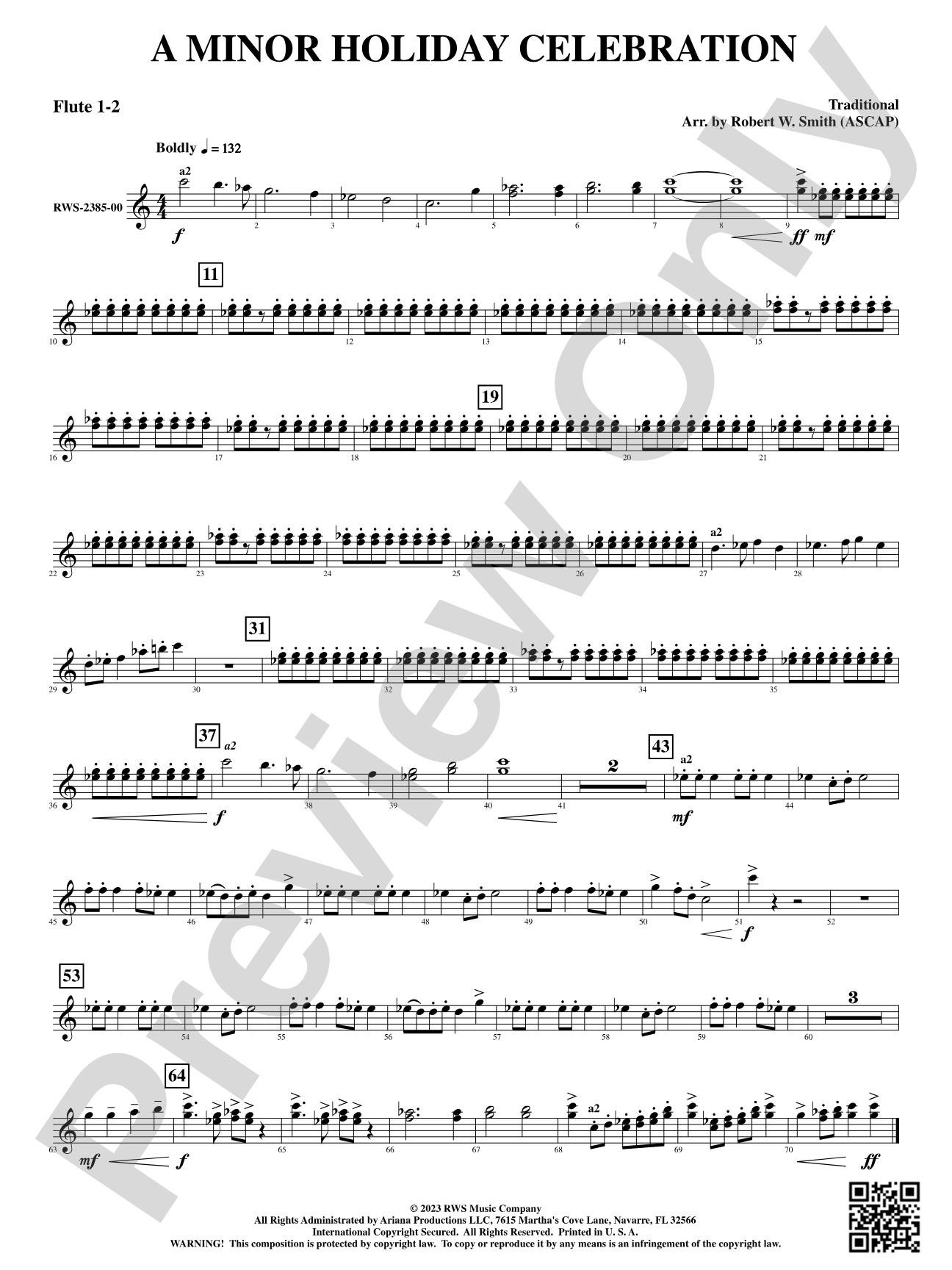 A Minor Holiday Celebration: 1st & 2nd Flute