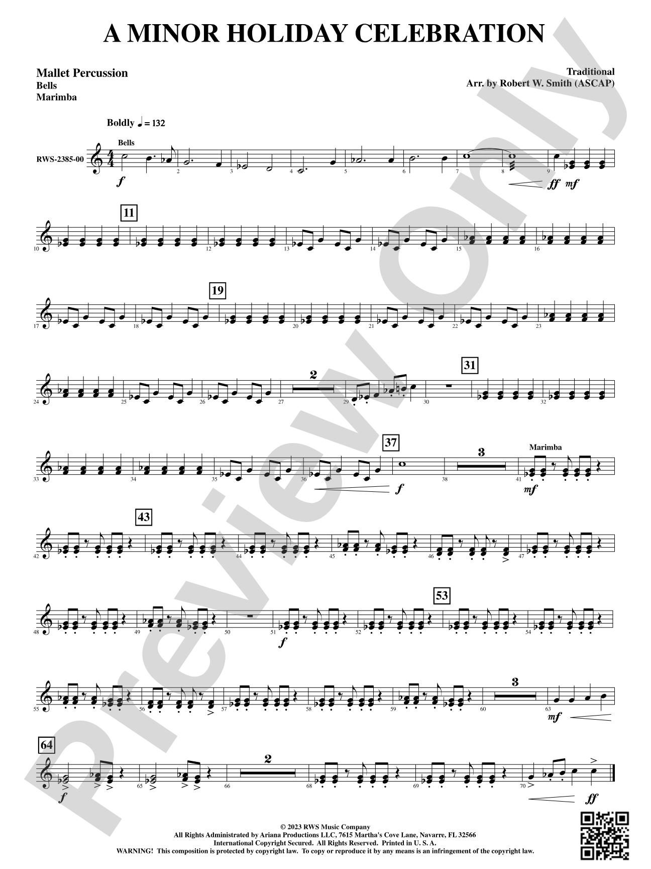 A Minor Holiday Celebration: 1st Mallet Percussion