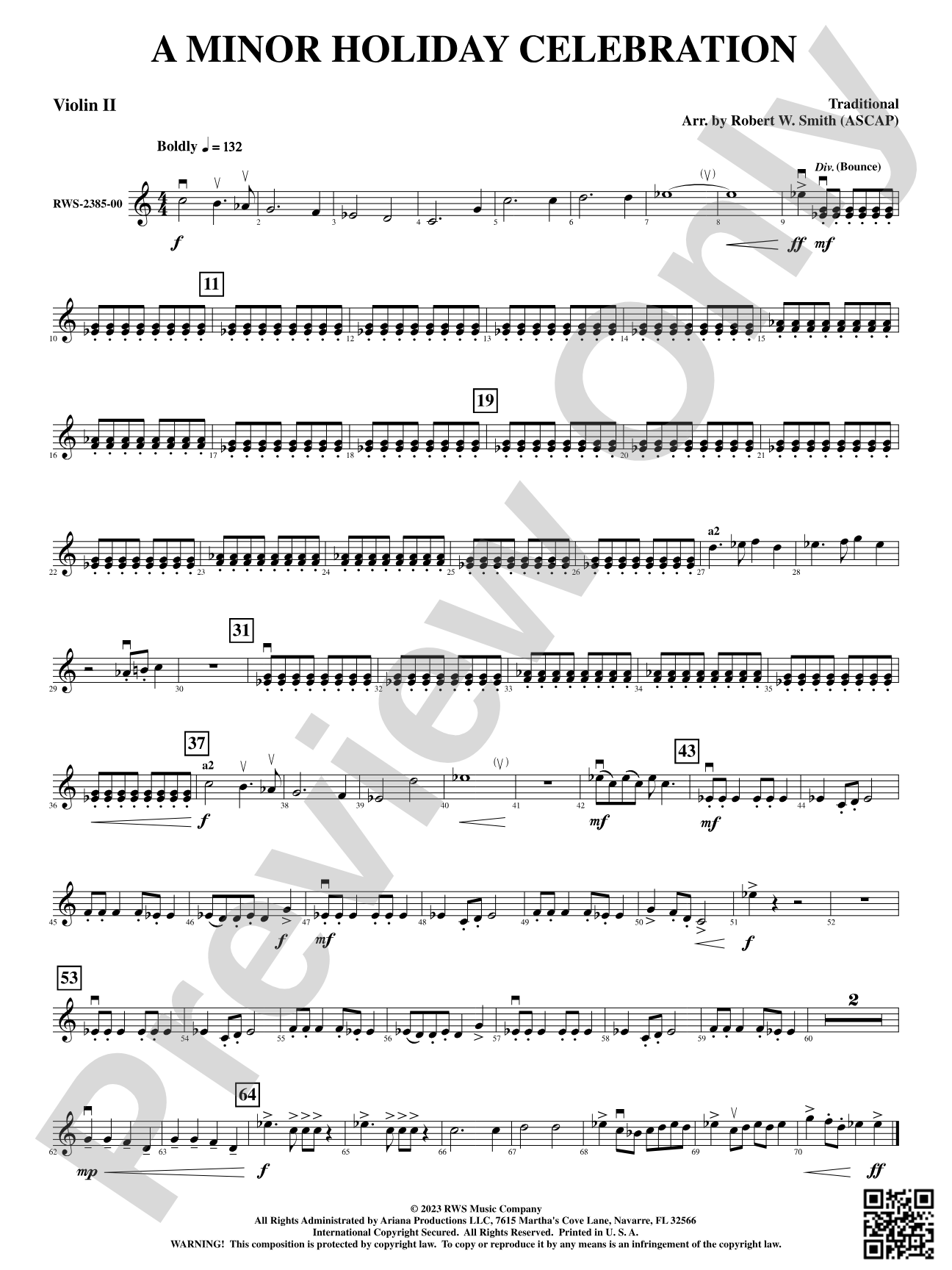 A Minor Holiday Celebration: 2nd Violin