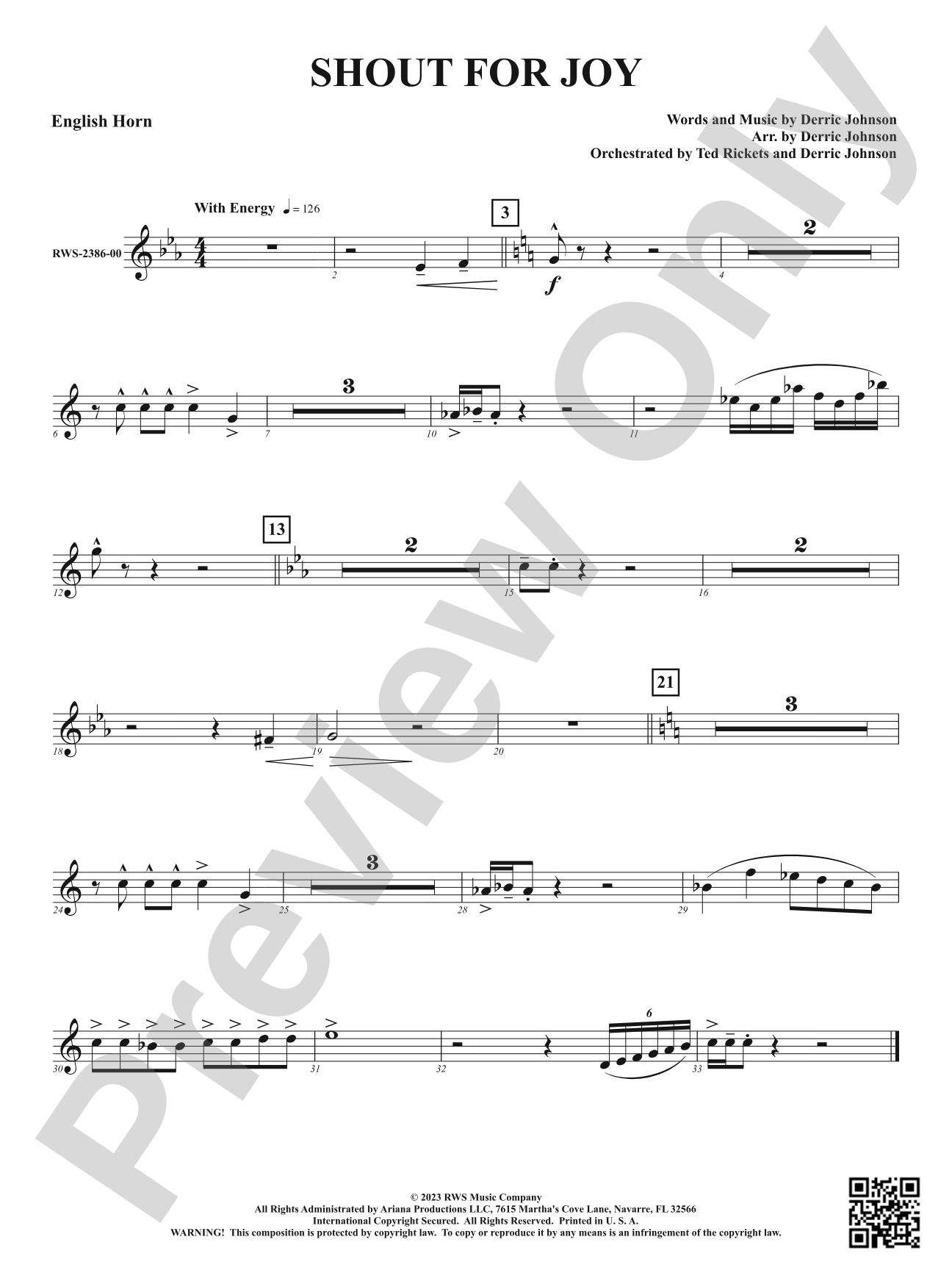 Shout for Joy: English Horn