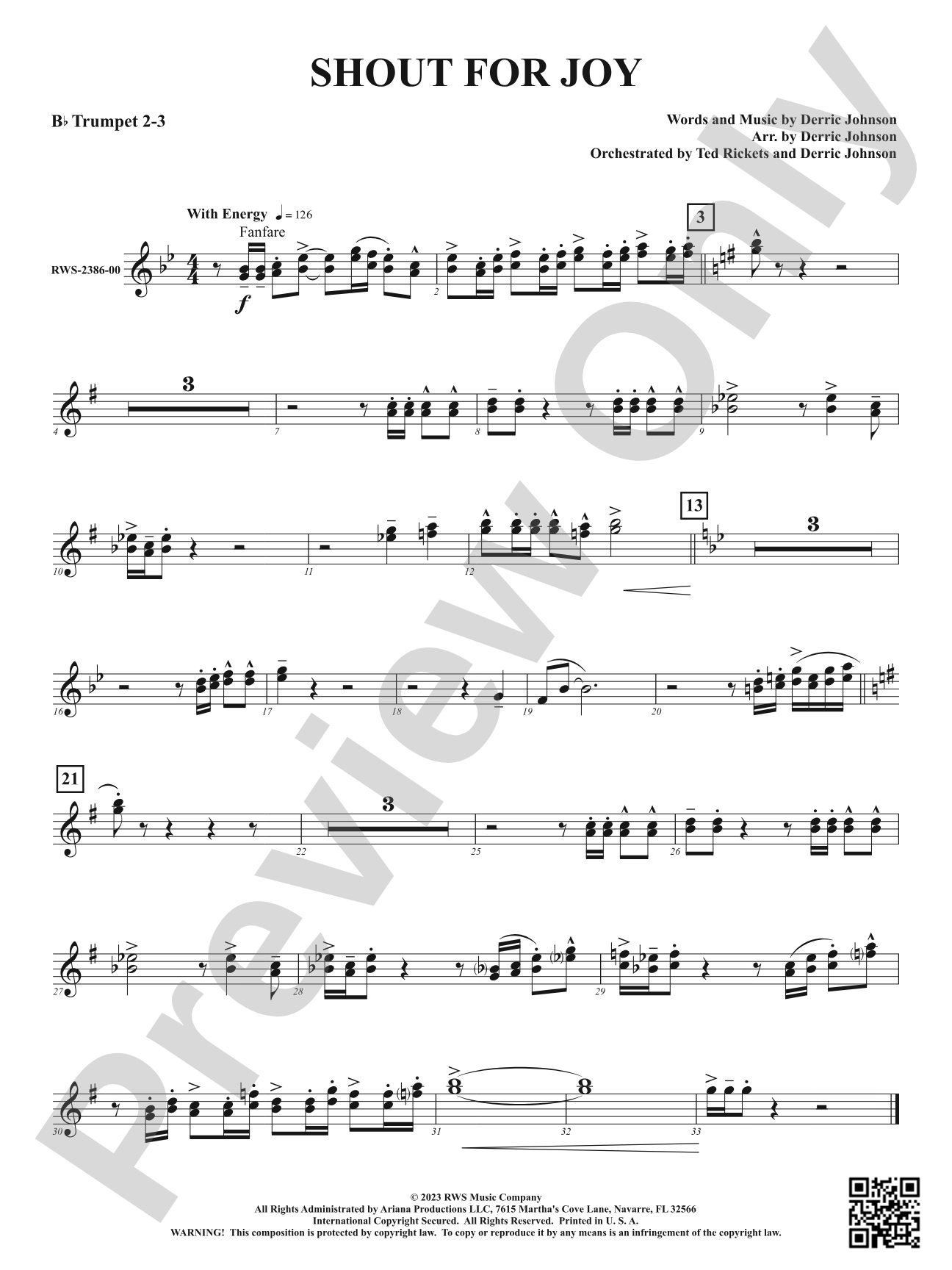 Shout for Joy: 2nd & 3rd Trumpet