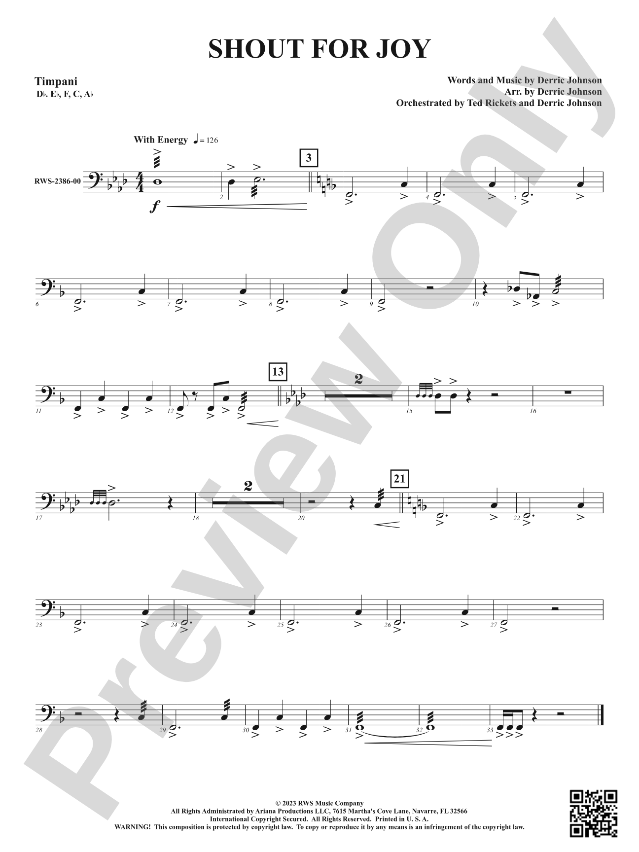 Shout for Joy: Timpani