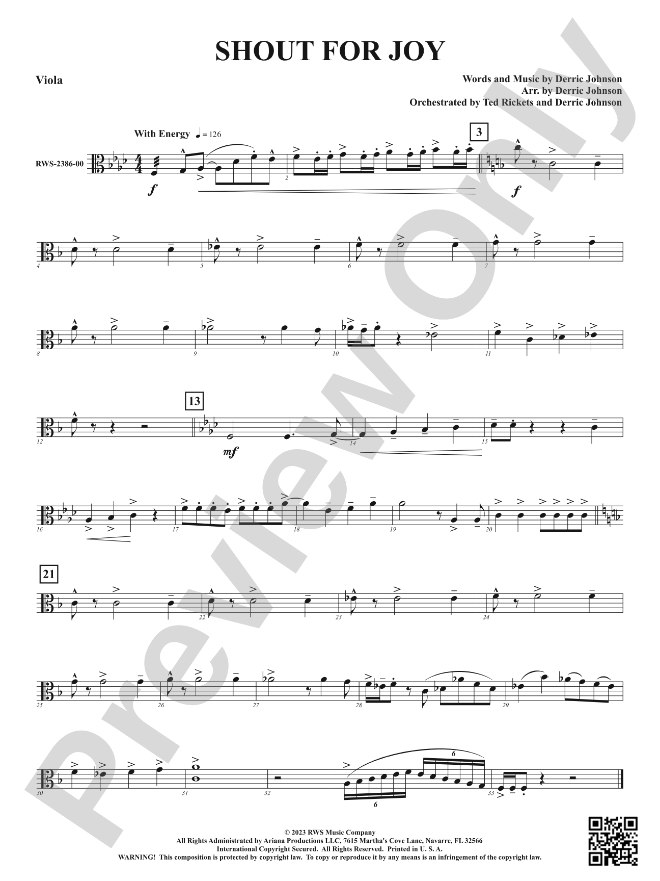 Shout for Joy: Viola