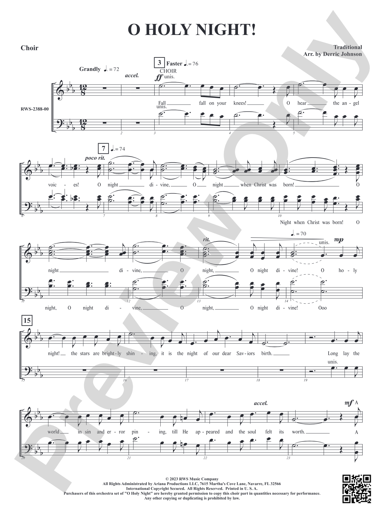 O Holy Night!: Choir