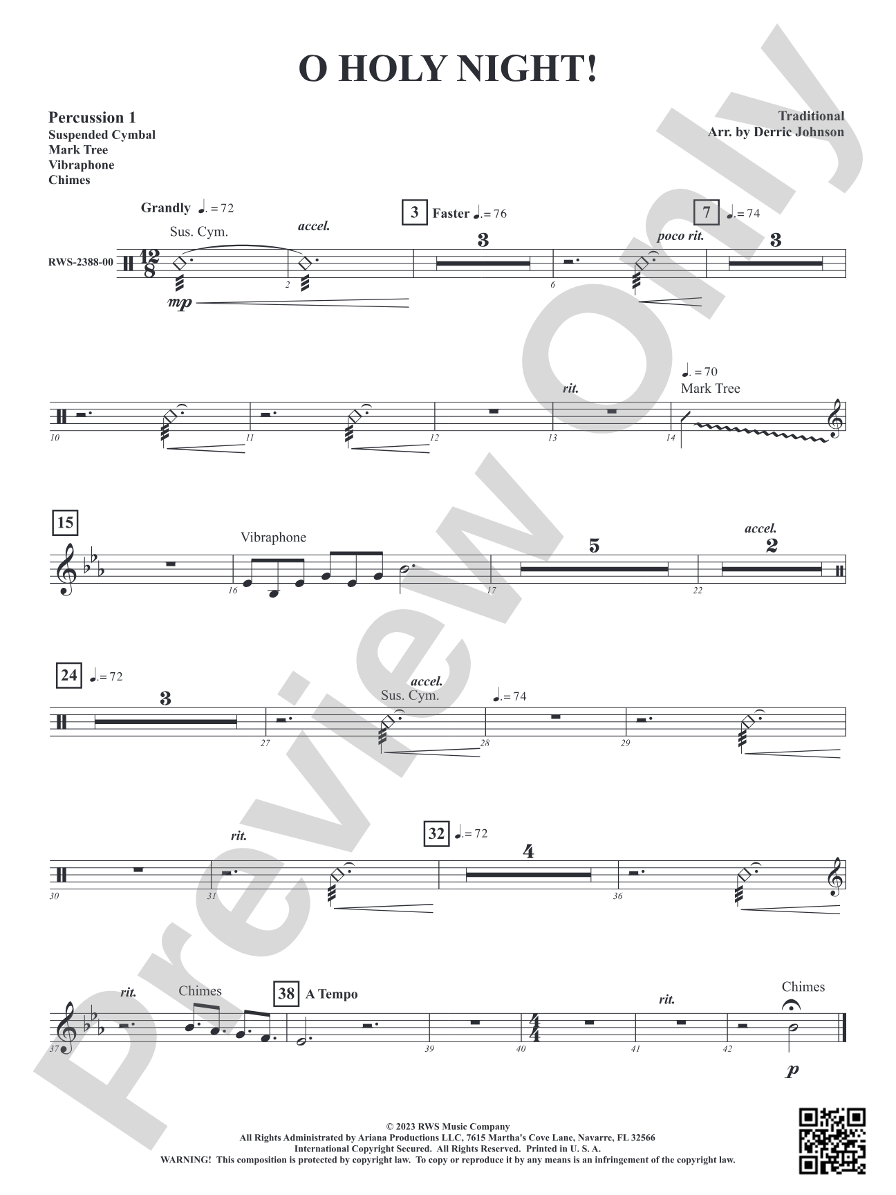 O Holy Night!: 1st Percussion