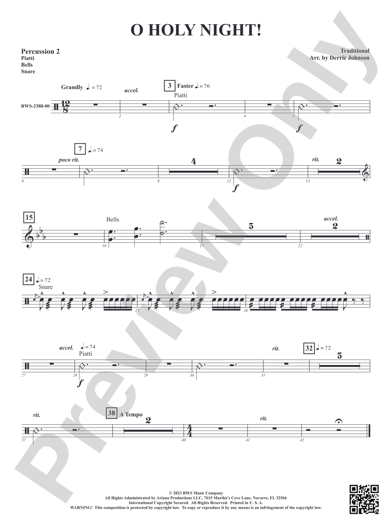 O Holy Night!: 2nd Percussion