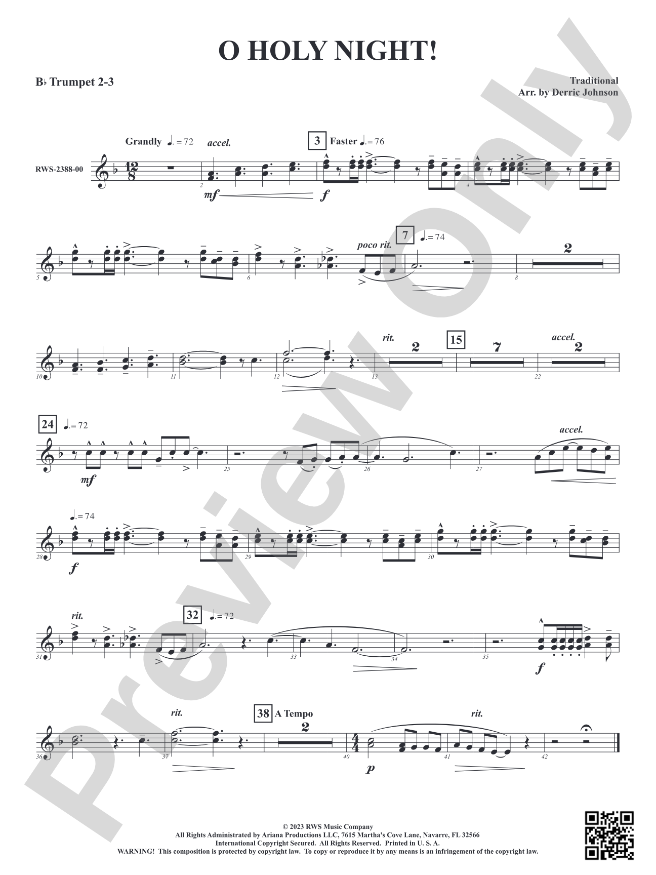 O Holy Night!: 2nd & 3rd Trumpet