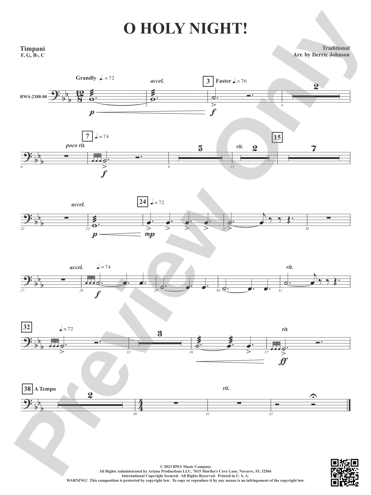O Holy Night!: Timpani
