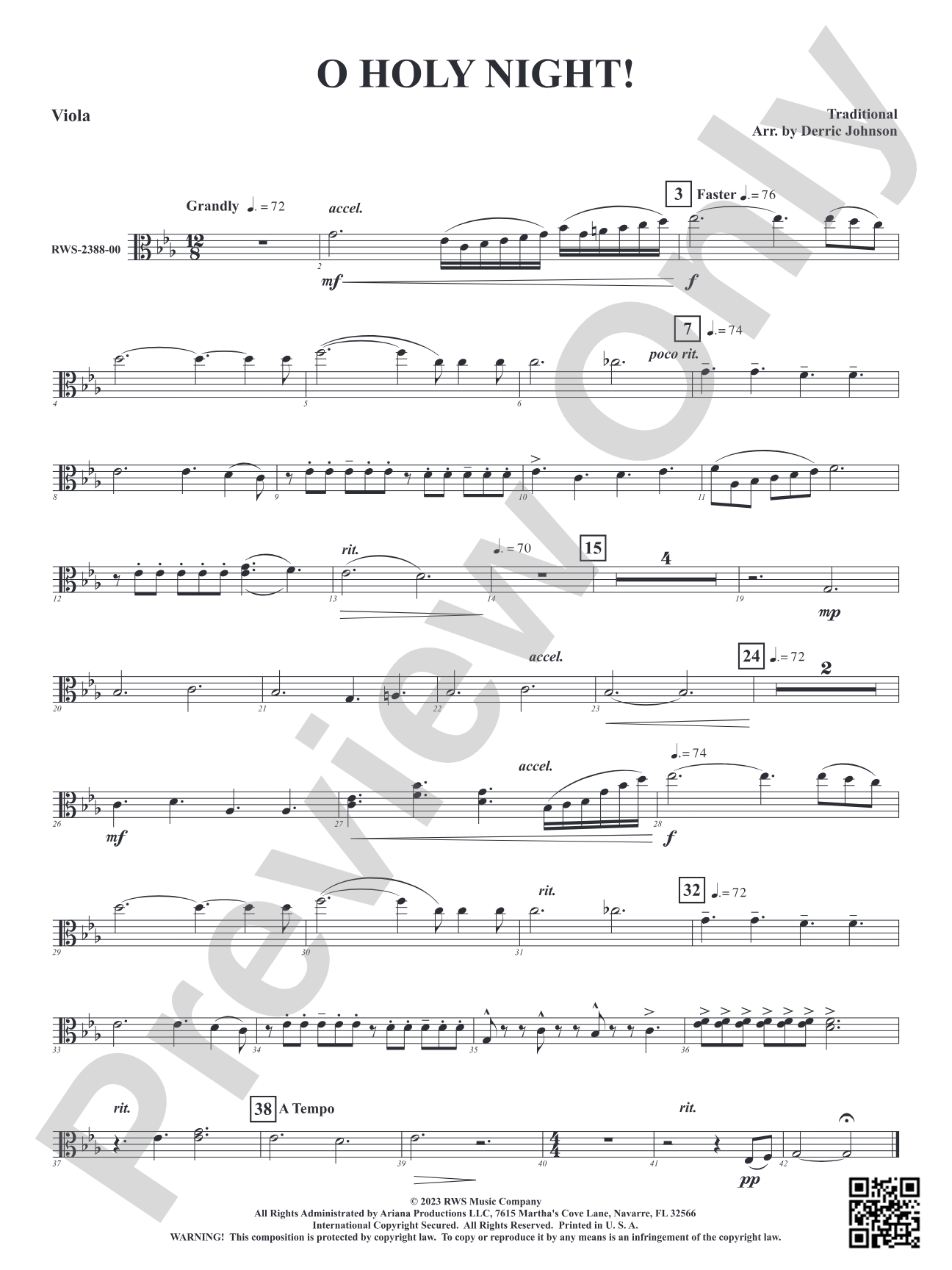 O Holy Night!: Viola