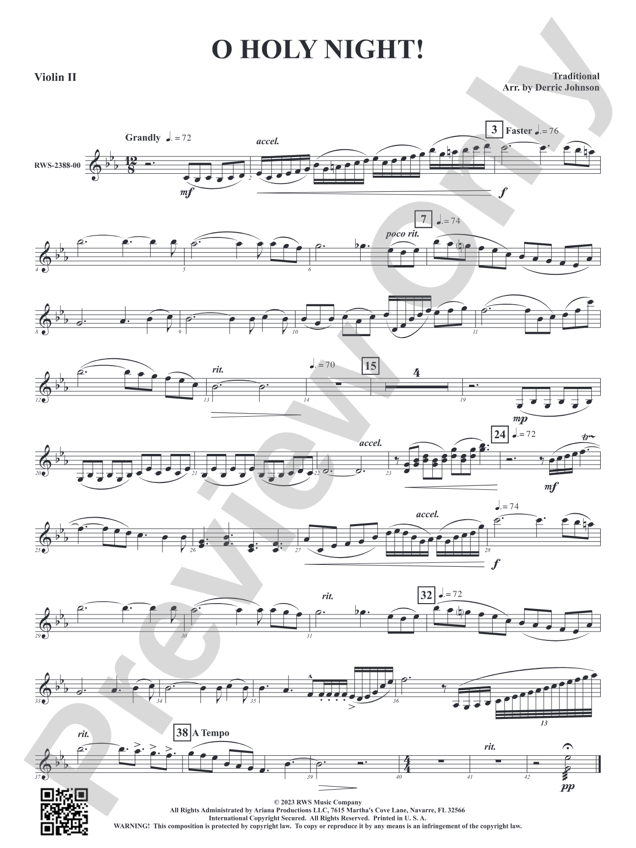 O Holy Night!: 2nd Violin