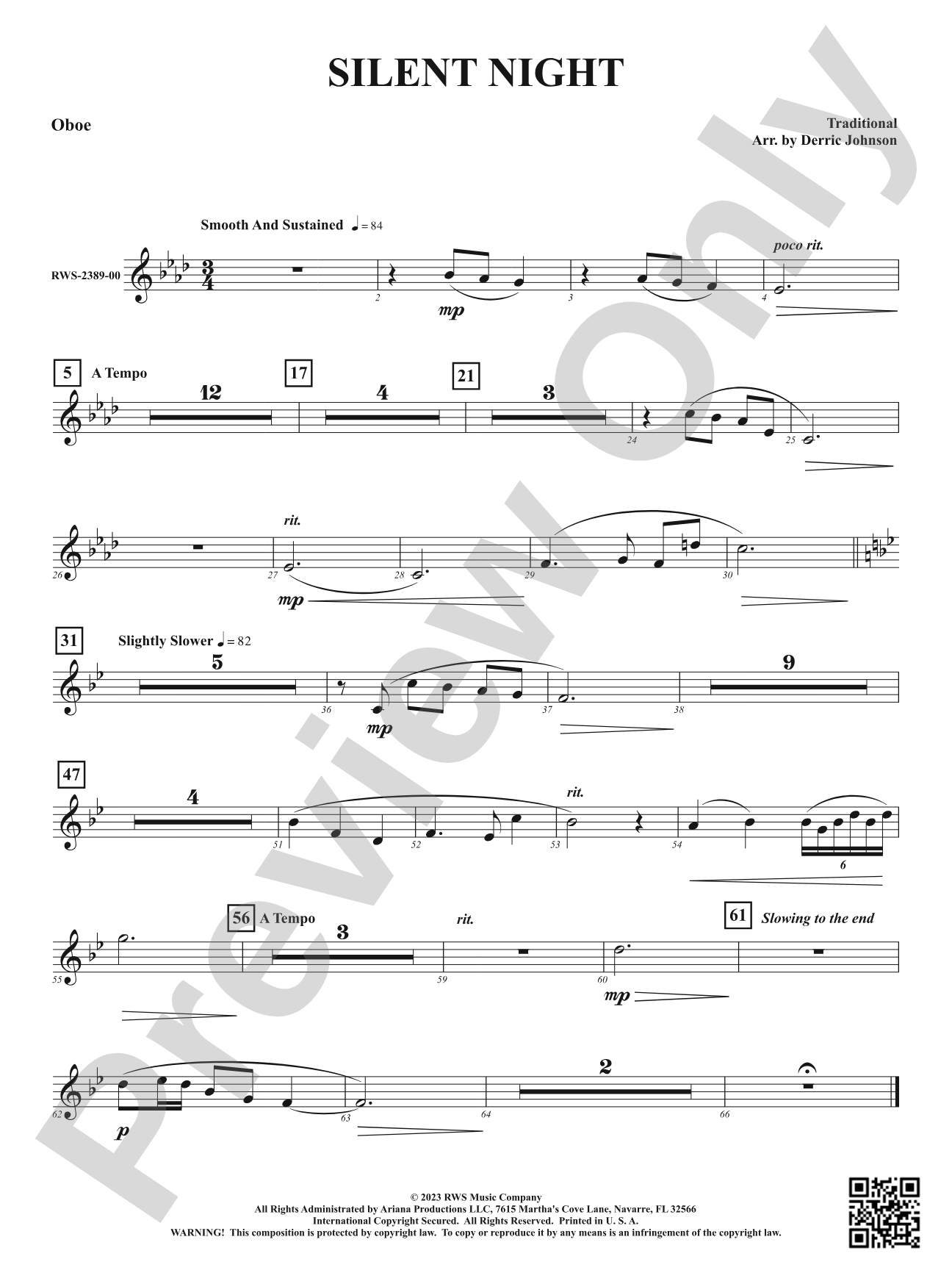 Silent Night: Oboe