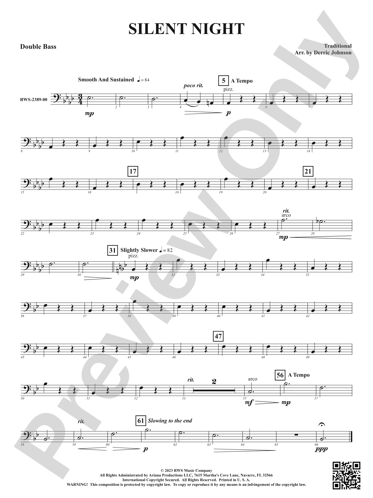 Silent Night: String Bass