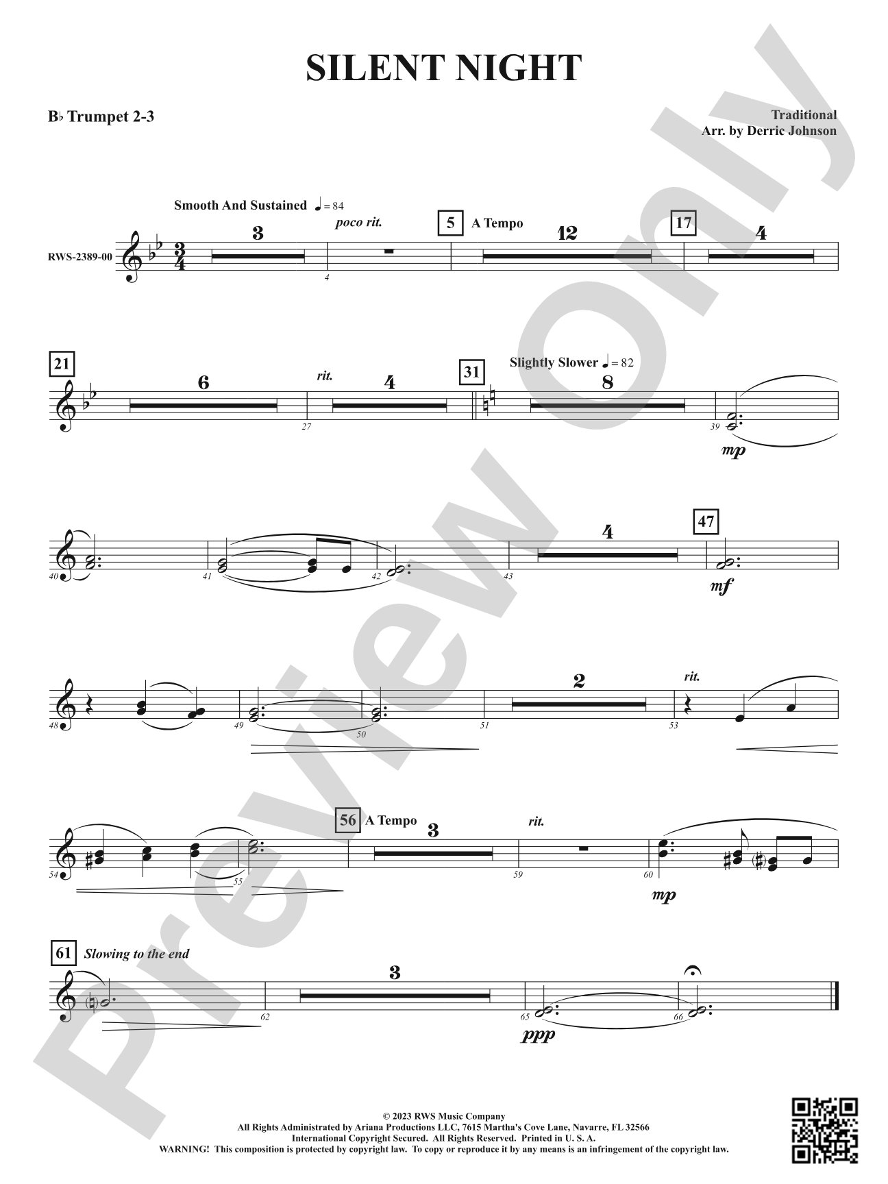 Silent Night: 2nd & 3rd Trumpet