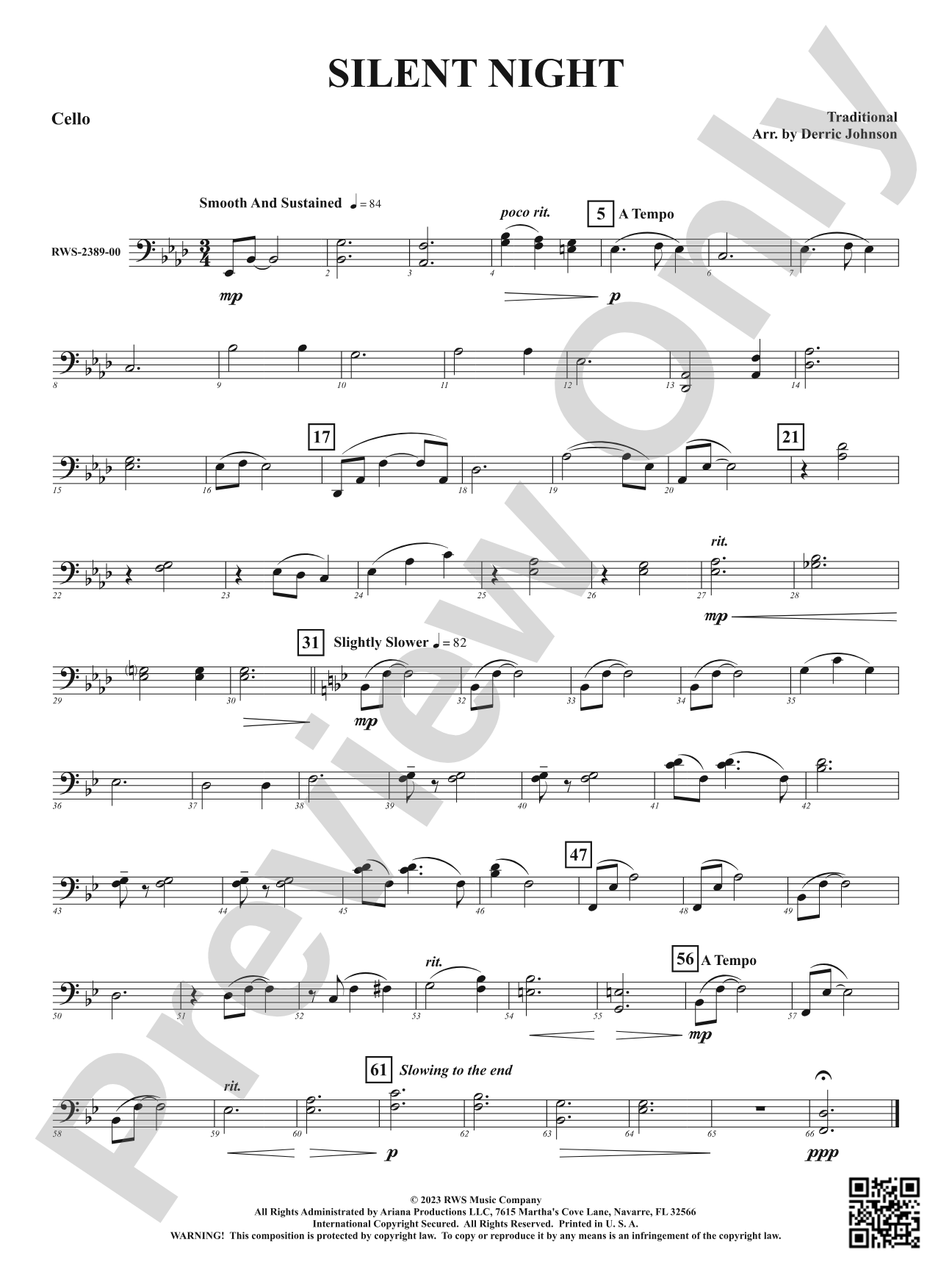 Silent Night: Cello