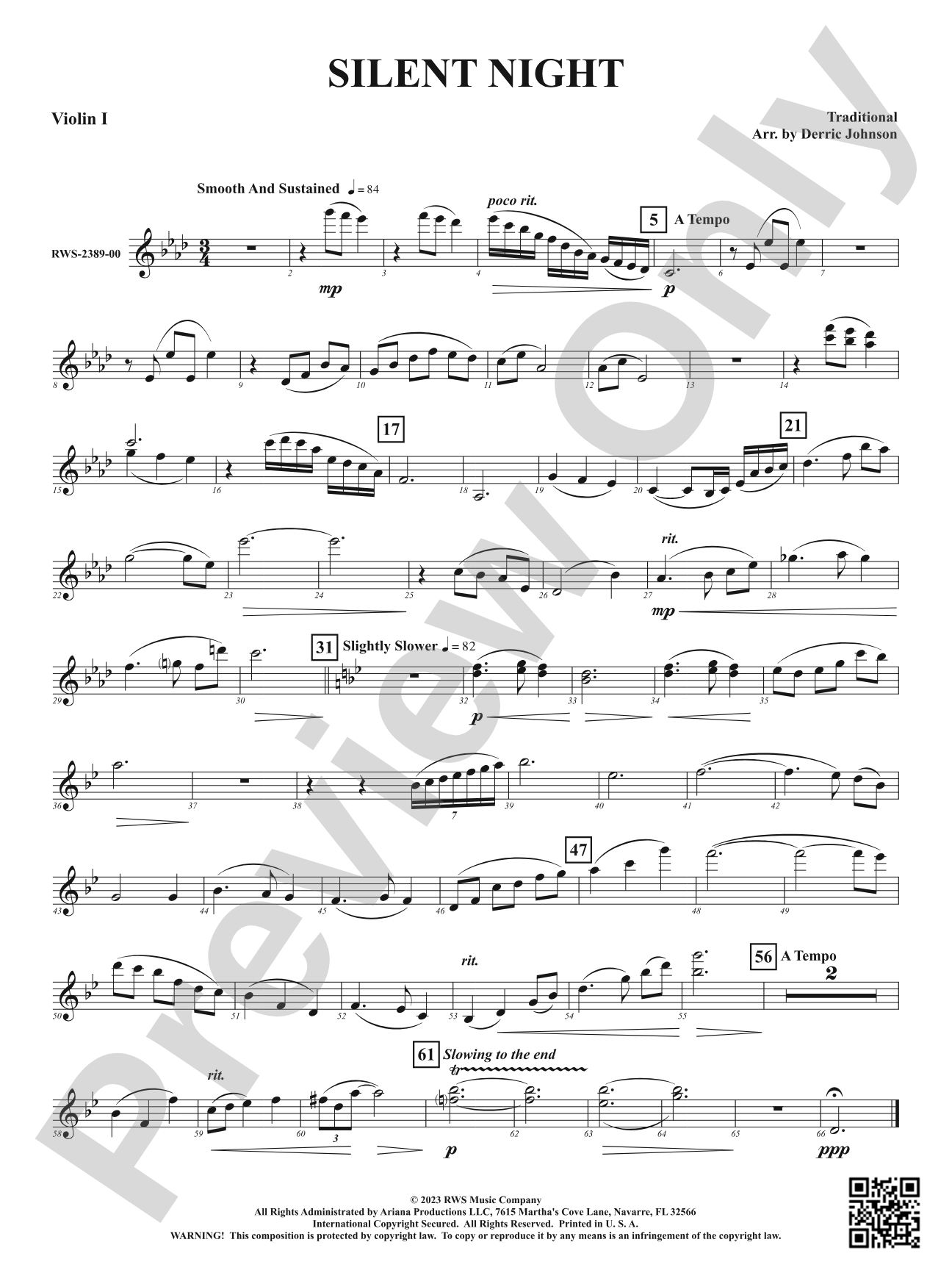 Silent Night: 1st Violin