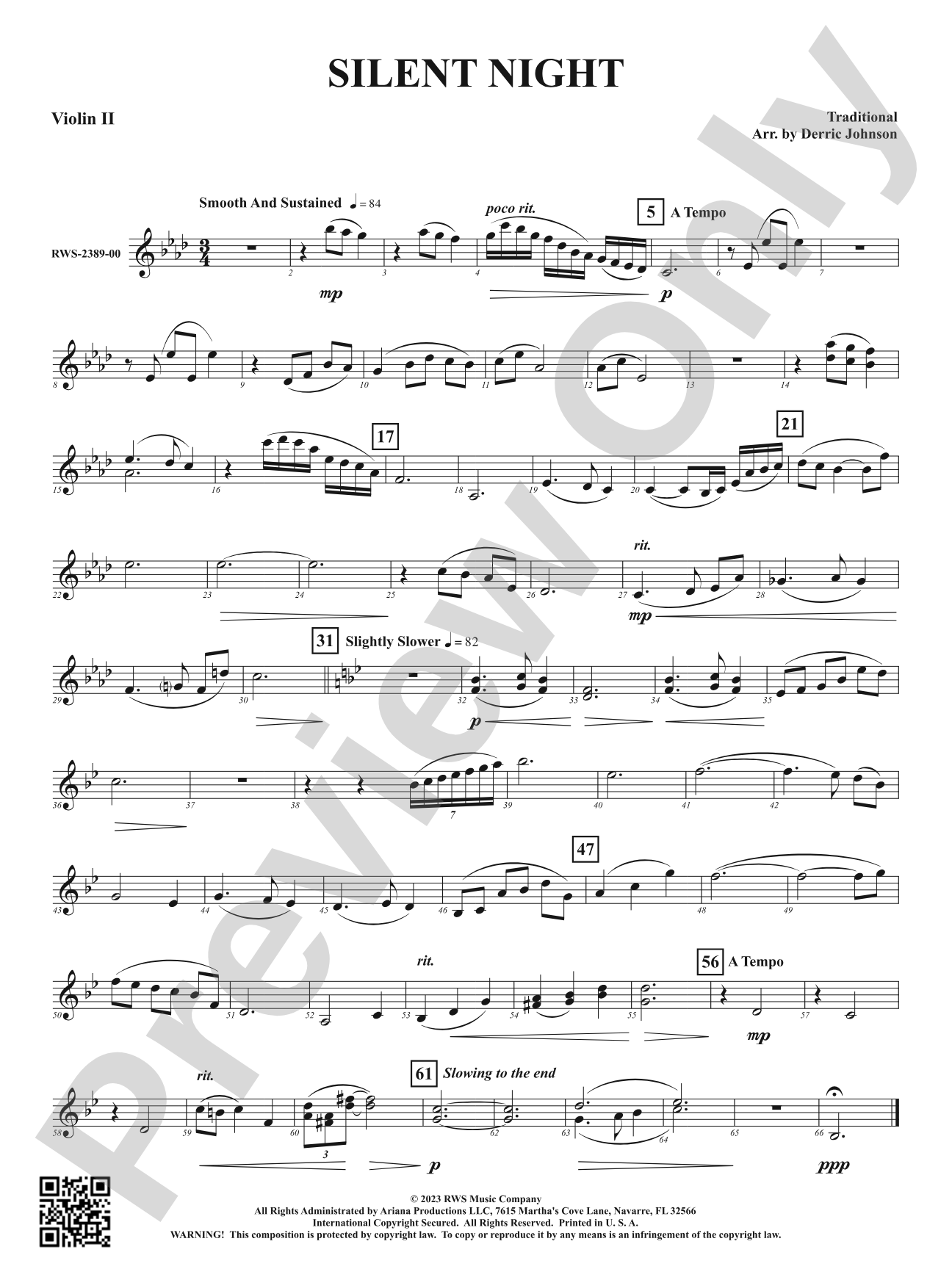 Silent Night: 2nd Violin